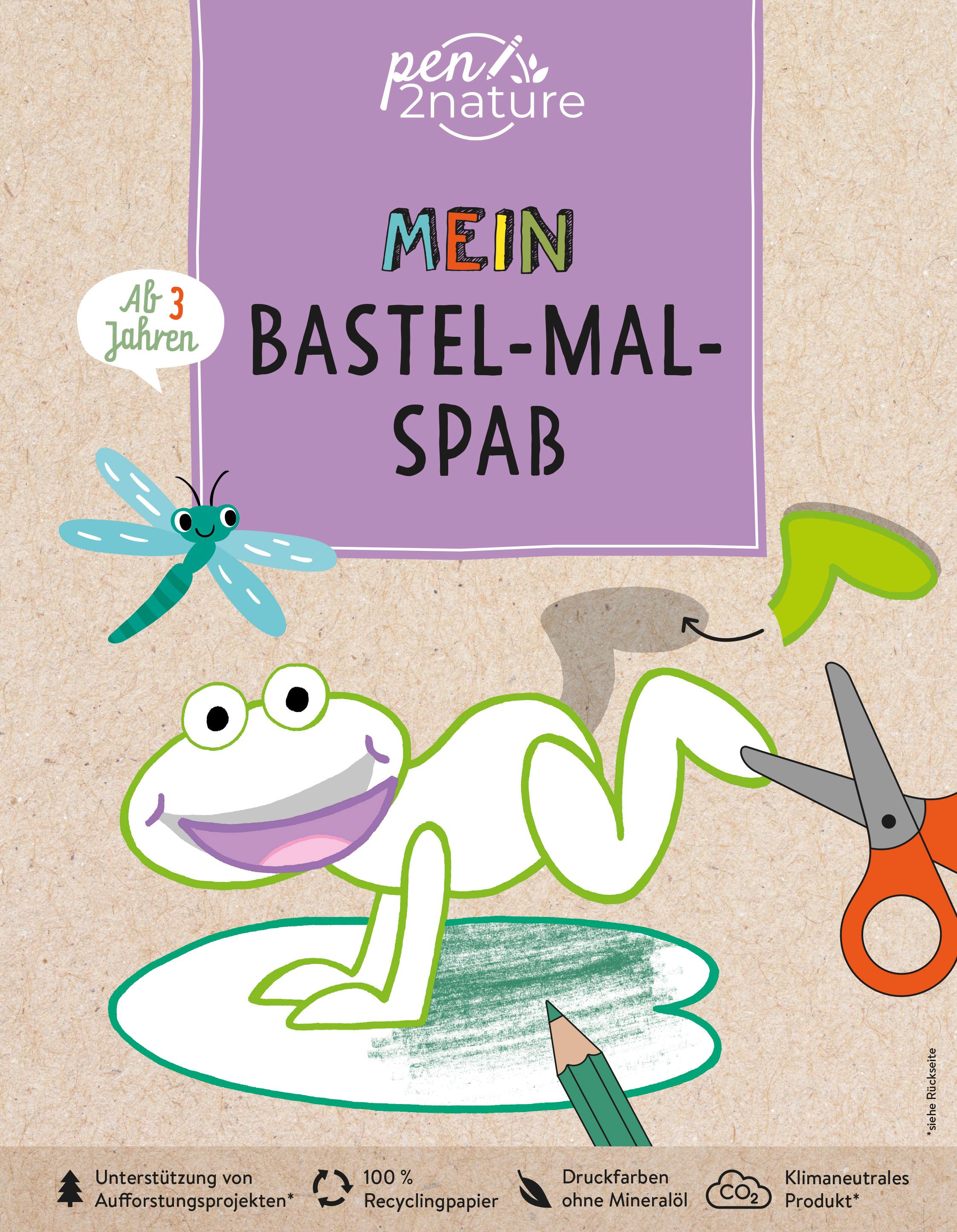 Mein Bastel-Mal-Spaß. Buntes Bastelbuch für Kinder ab 3 Jahren