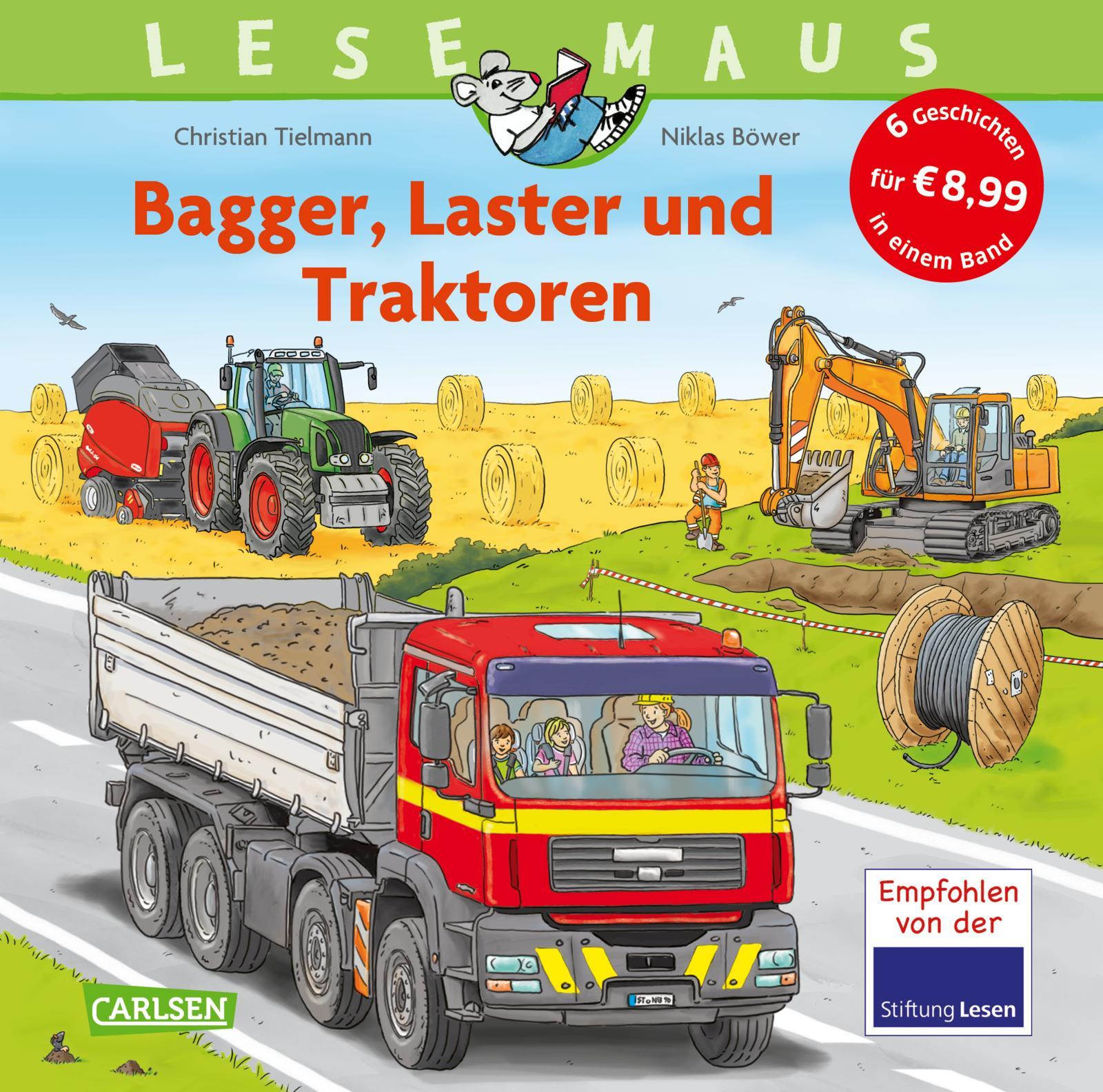 LESEMAUS Sonderbände: Bagger, Laster und Traktoren  - Alles über Fahrzeuge