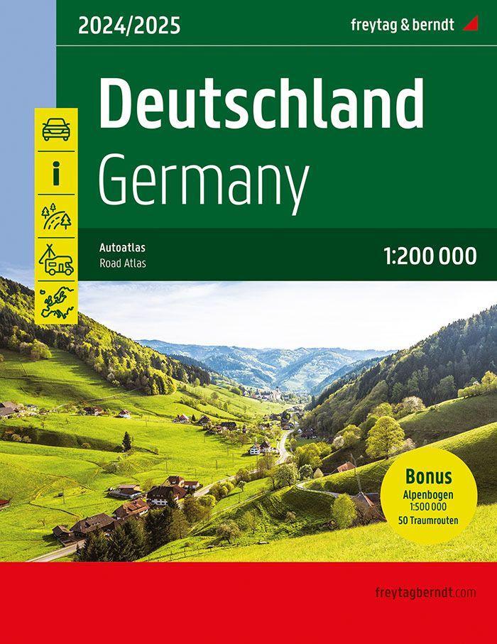 Deutschland, Autoatlas 1:200.000, 2024/2025, freytag & berndt