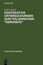 Kontrastive Untersuchungen zum italienischen "gerundio"