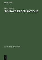 Syntaxe et sémantique