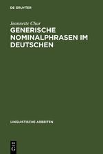 Generische Nominalphrasen im Deutschen