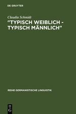 "Typisch weiblich - typisch männlich"