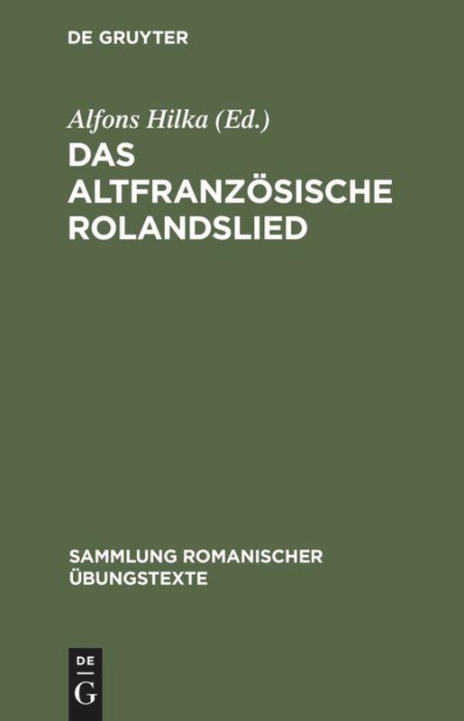 Das altfranzösische Rolandslied