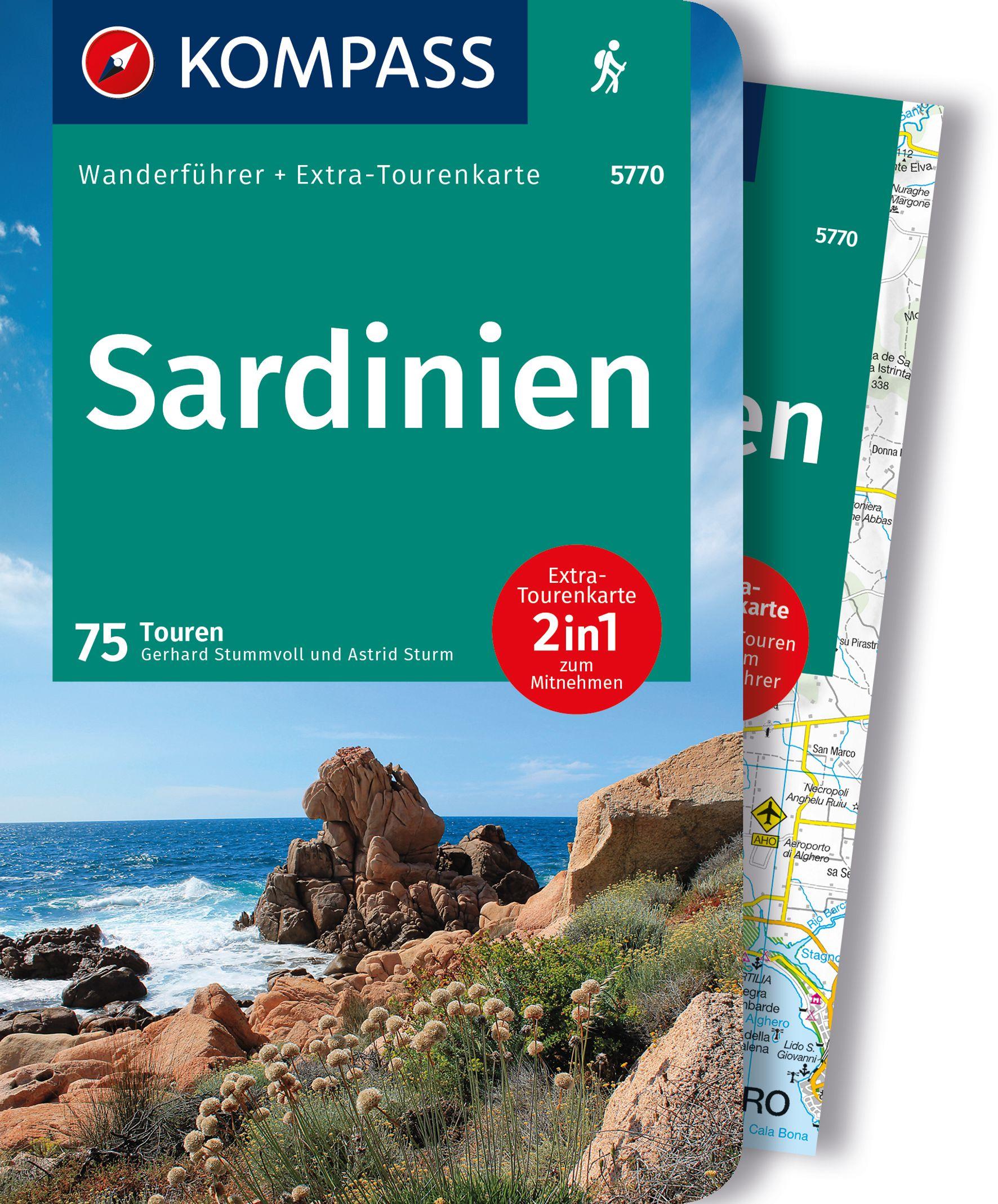 KOMPASS Wanderführer Sardinien, 75 Touren mit Extra-Tourenkarte