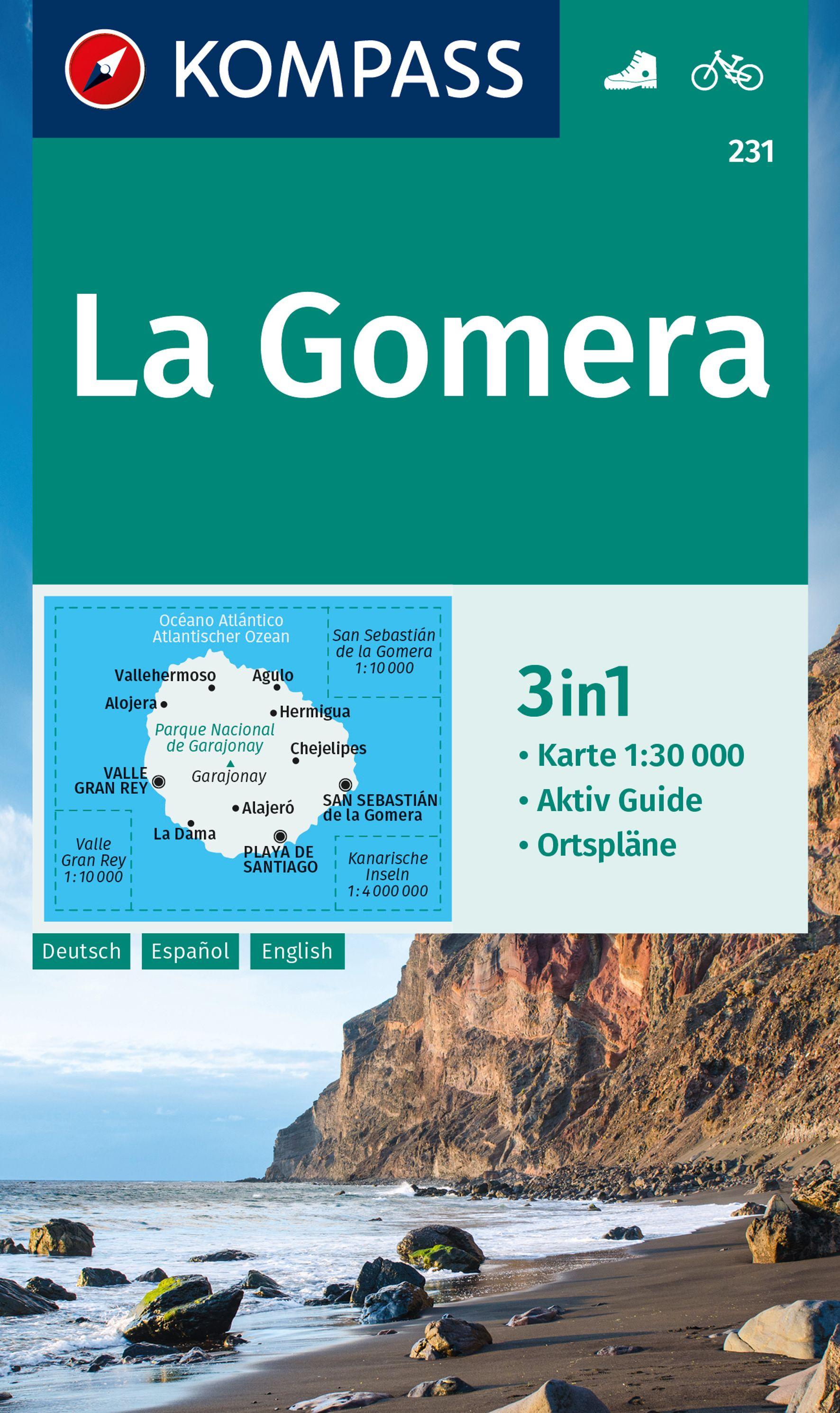 KOMPASS Wanderkarte 231 La Gomera 1:30.000