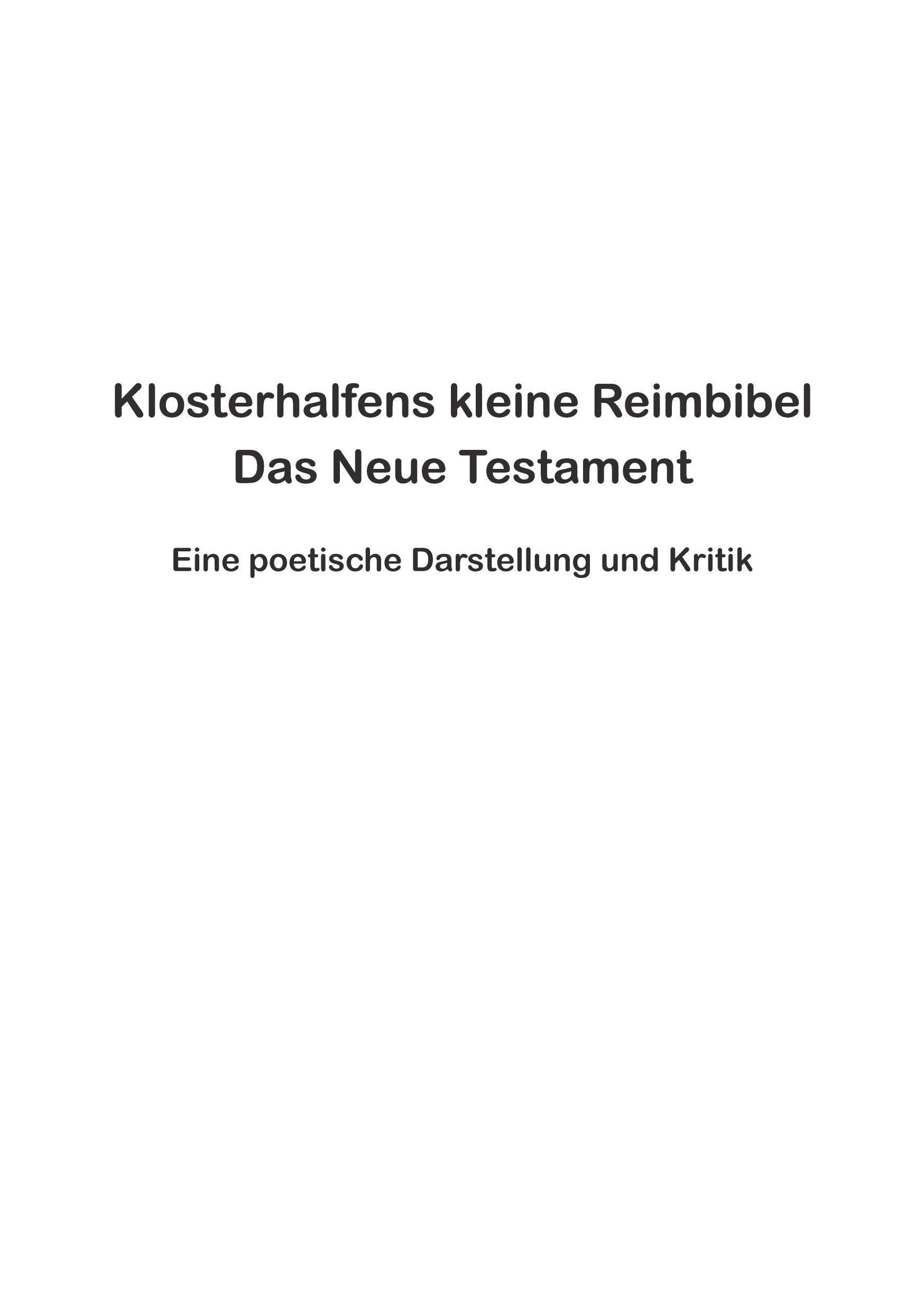 Klosterhalfens kleine Reimbibel