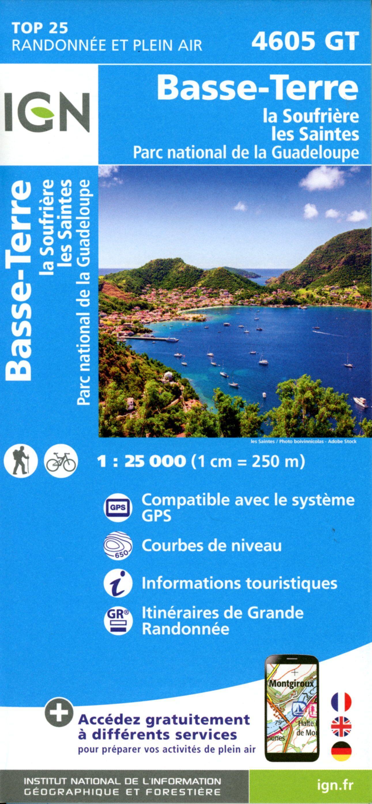 Basse Terre - Les Saintes - La Désirades 1:25 000