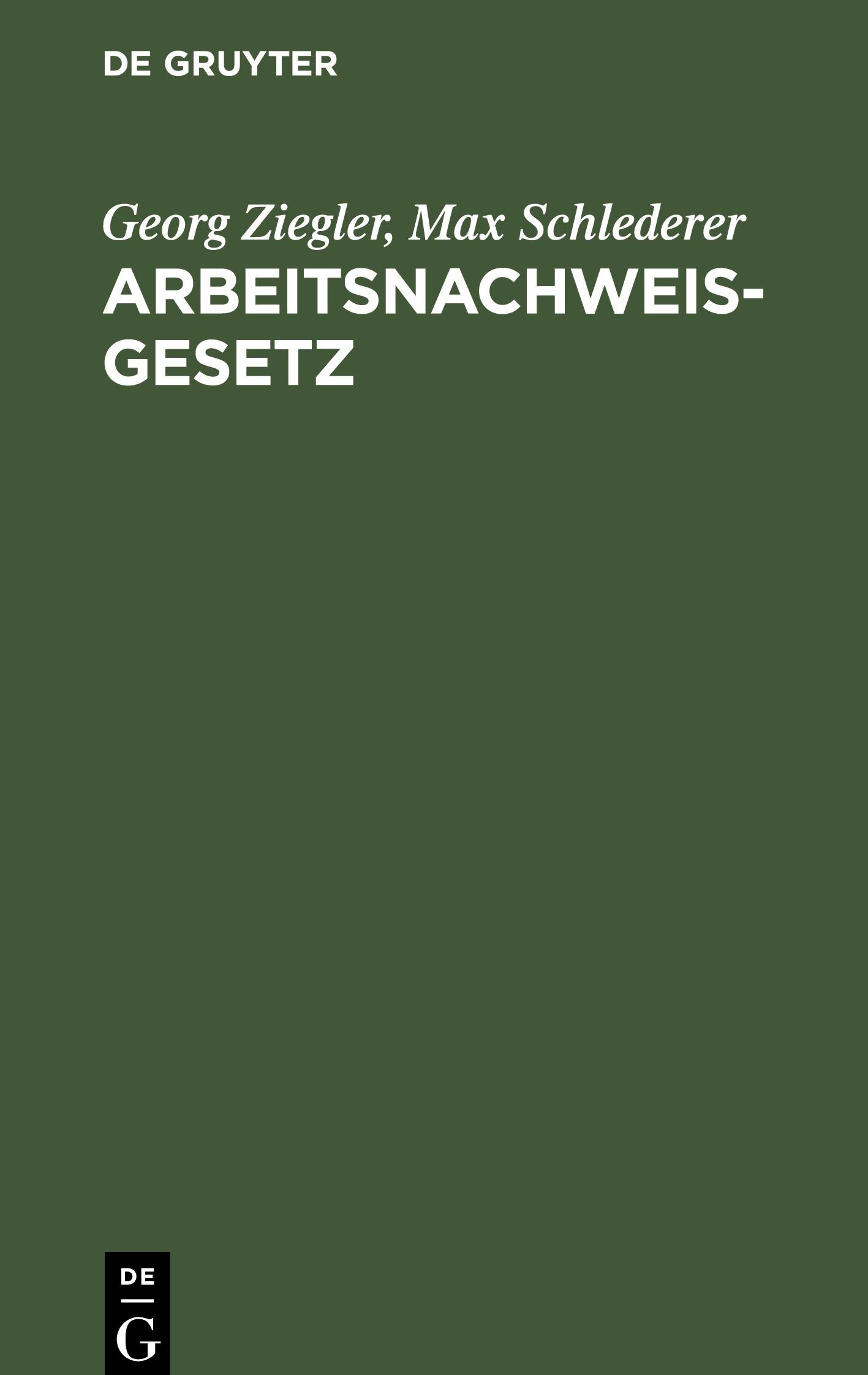 Arbeitsnachweisgesetz