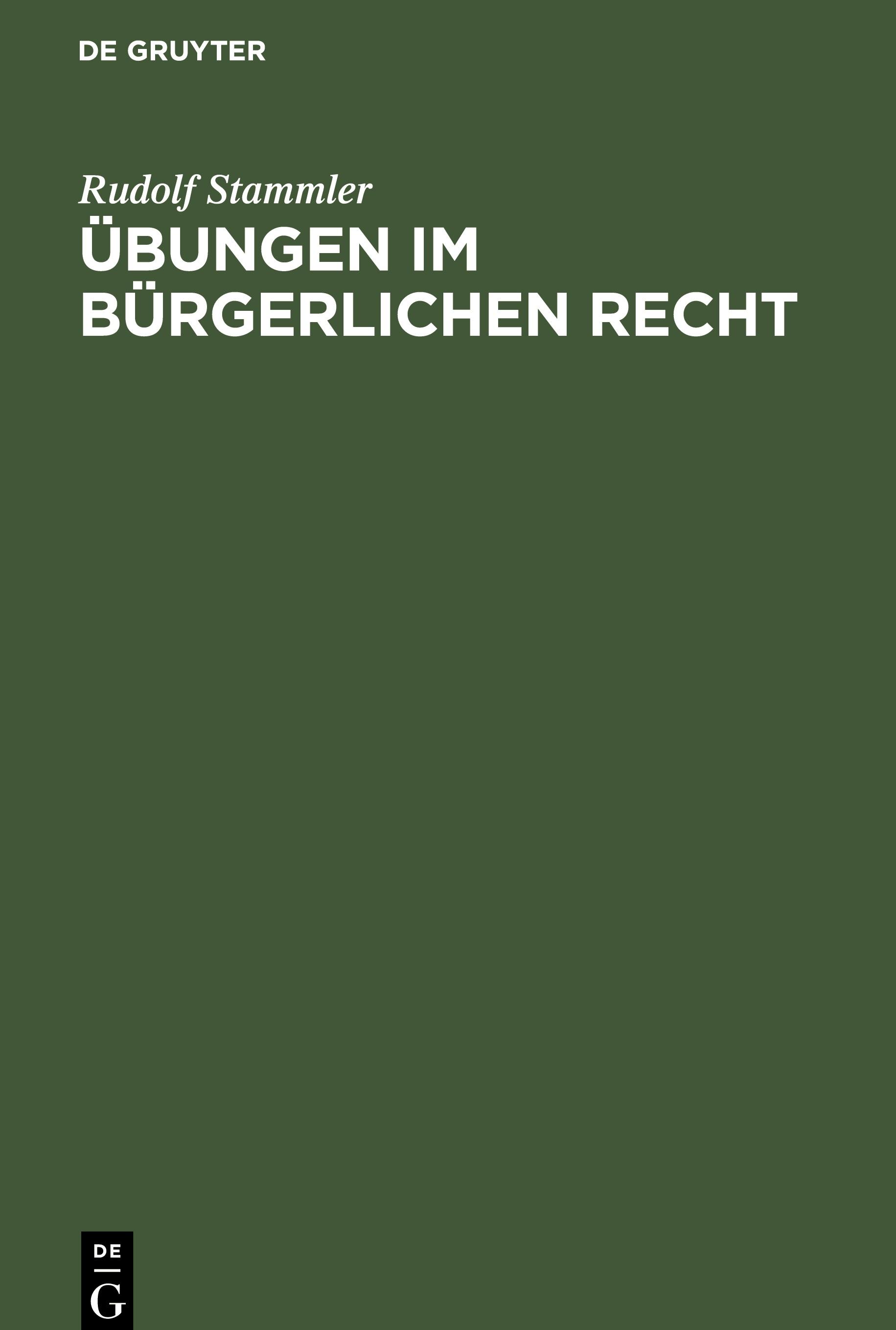 Übungen im Bürgerlichen Recht