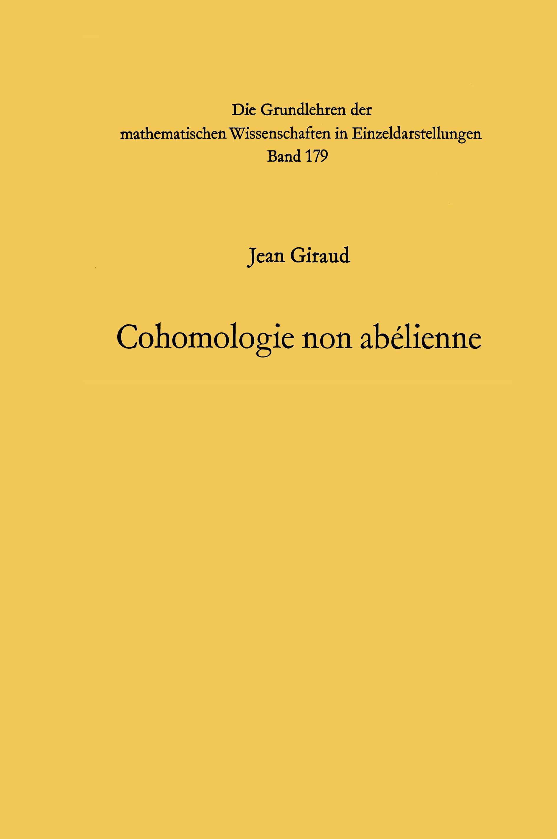 Cohomologie non abelienne