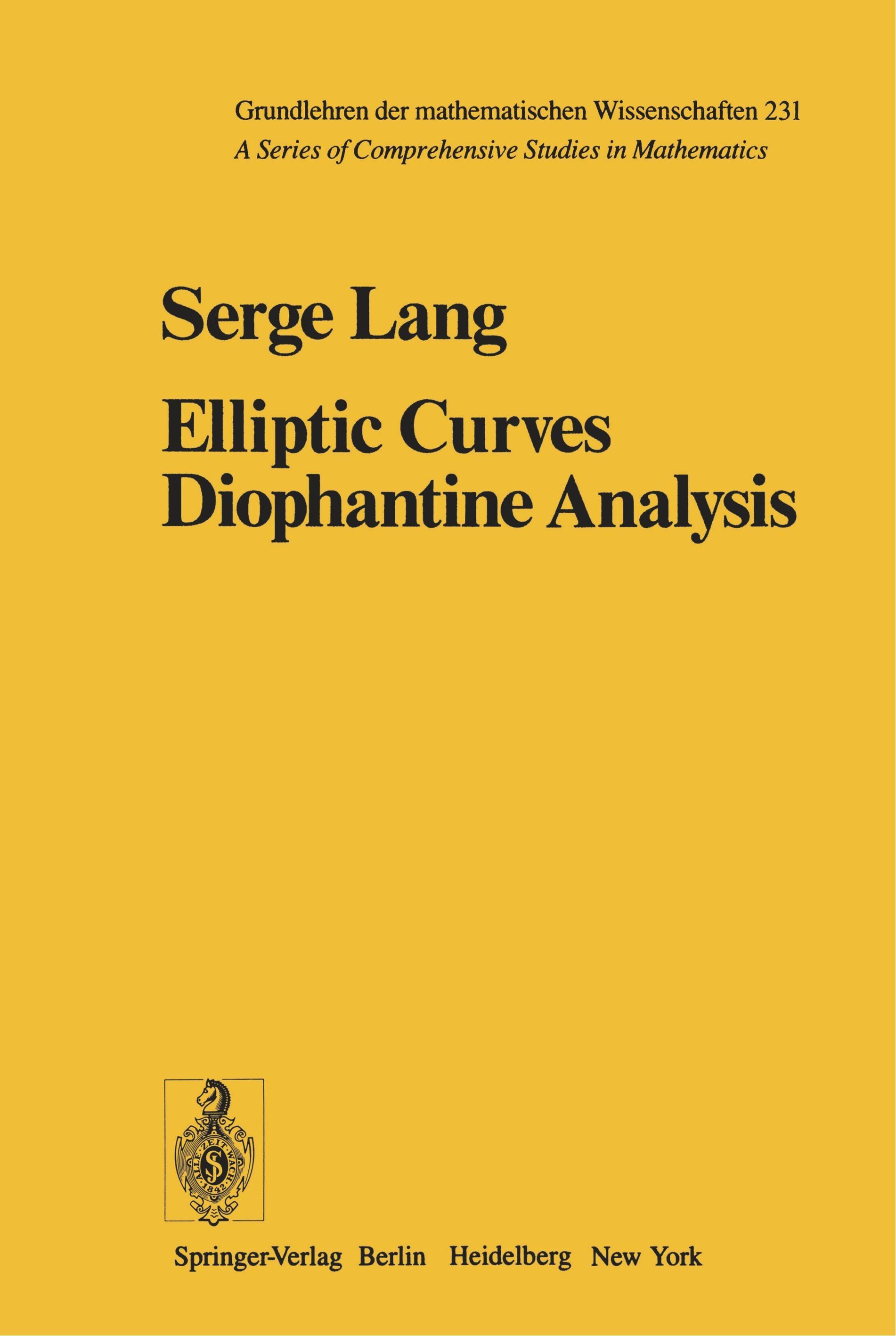 Elliptic Curves