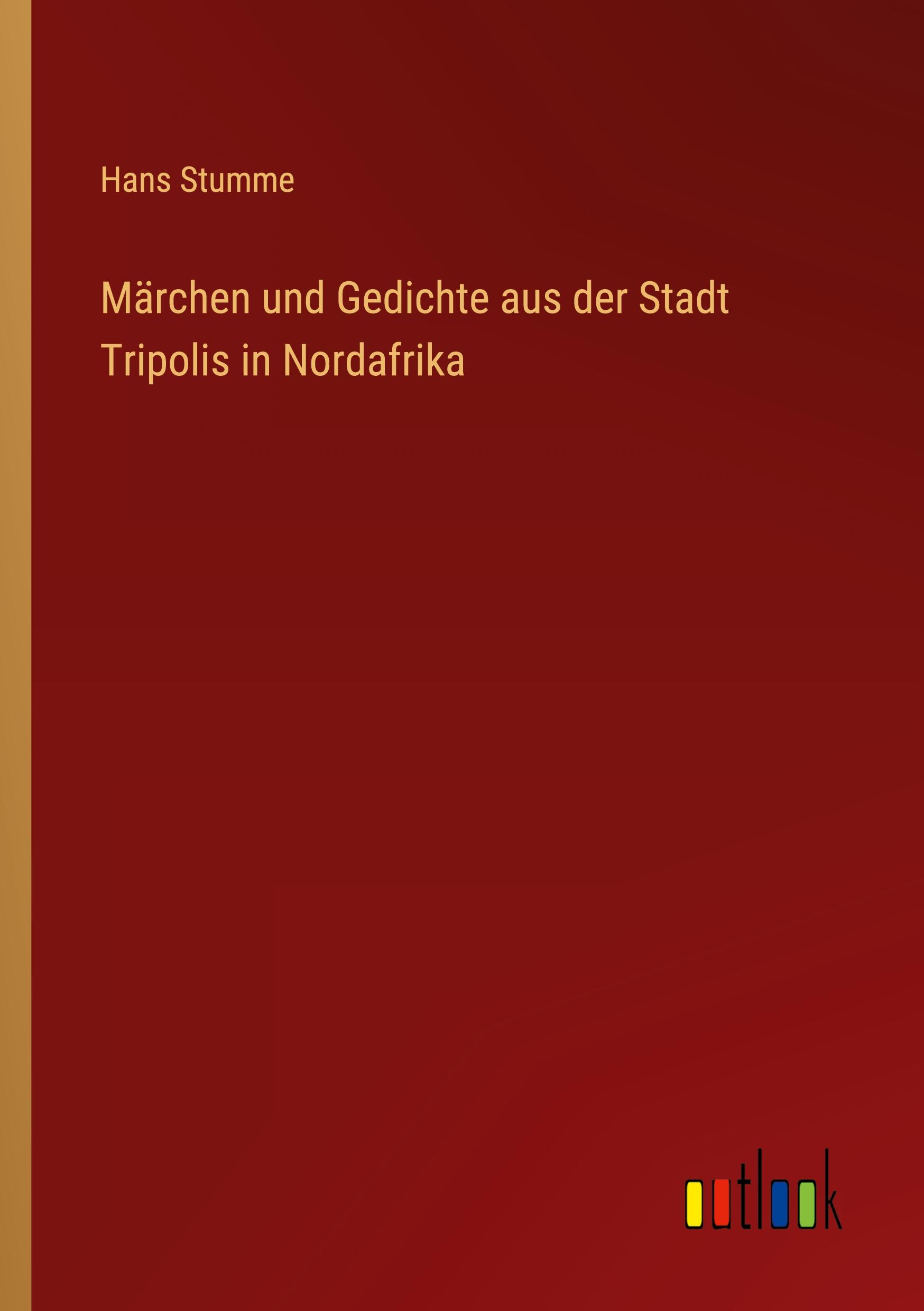 Märchen und Gedichte aus der Stadt Tripolis in Nordafrika