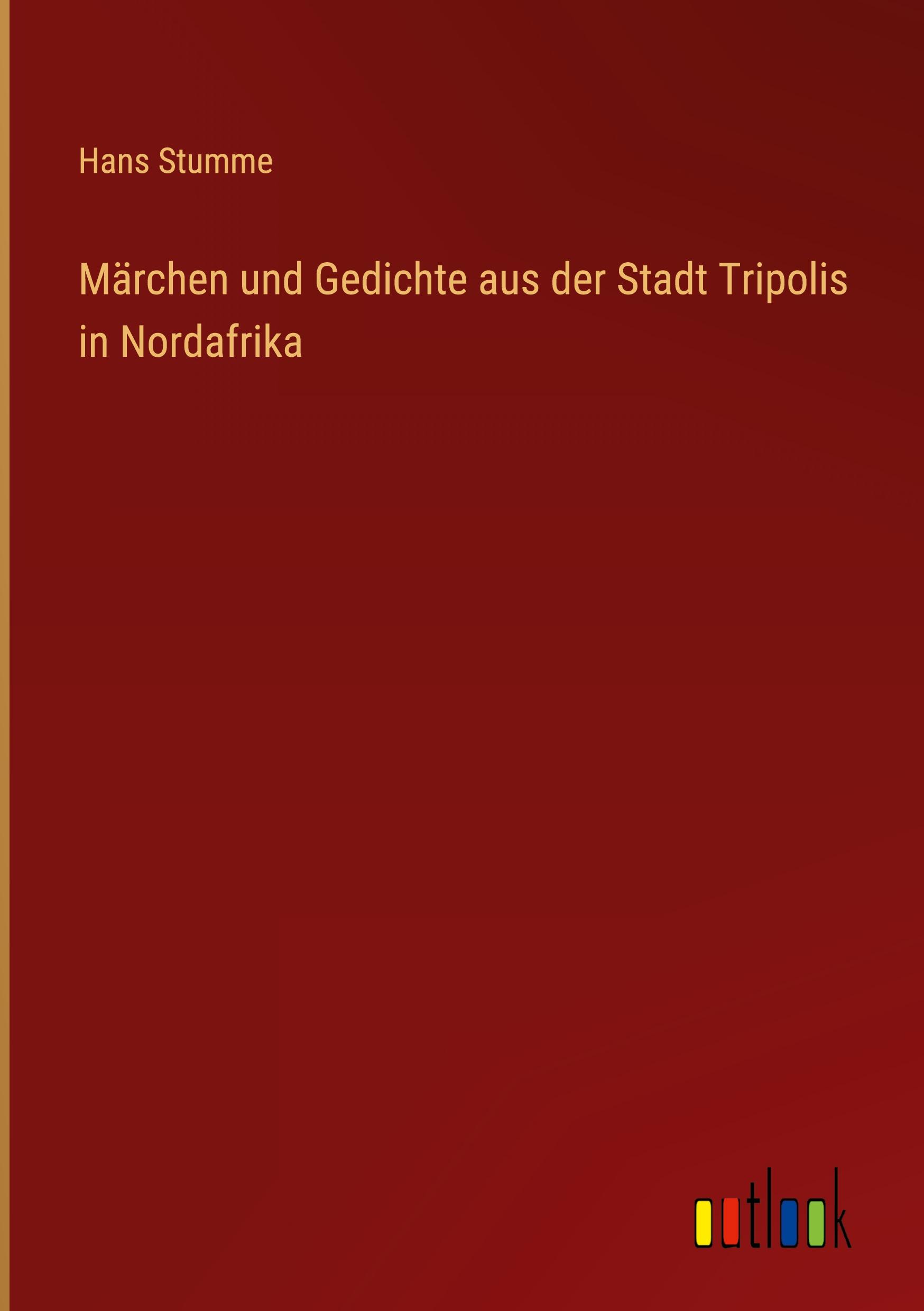 Märchen und Gedichte aus der Stadt Tripolis in Nordafrika