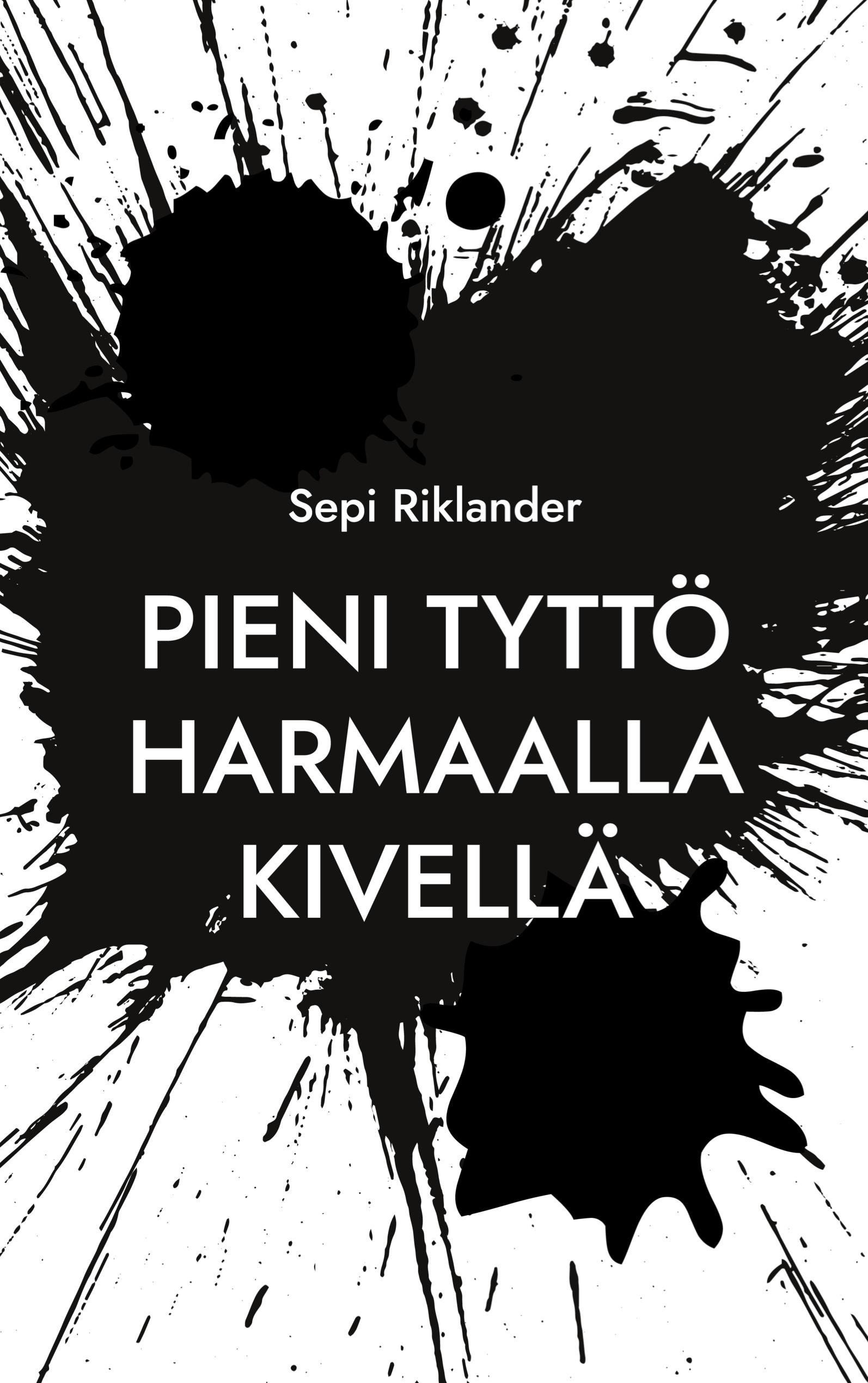 Pieni tyttö harmaalla kivellä