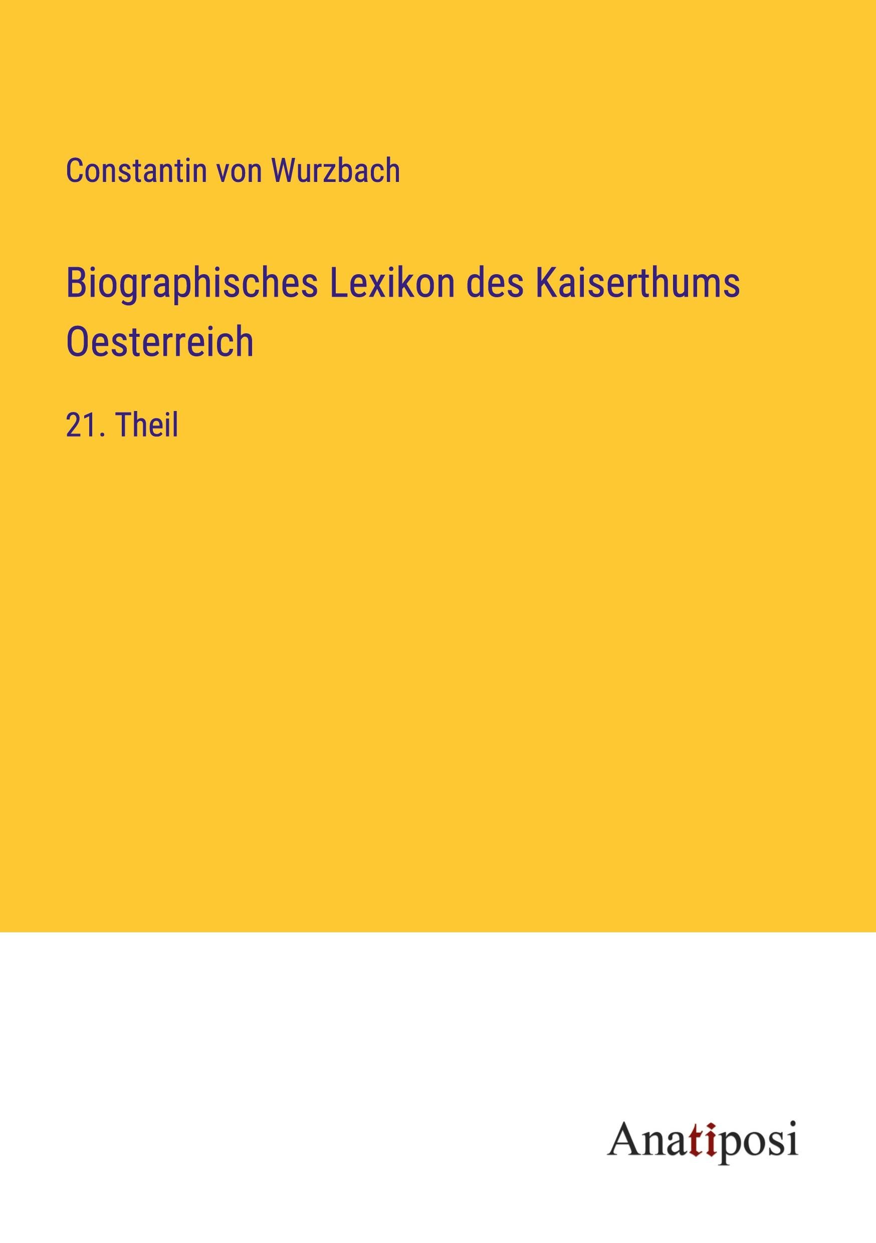 Biographisches Lexikon des Kaiserthums Oesterreich