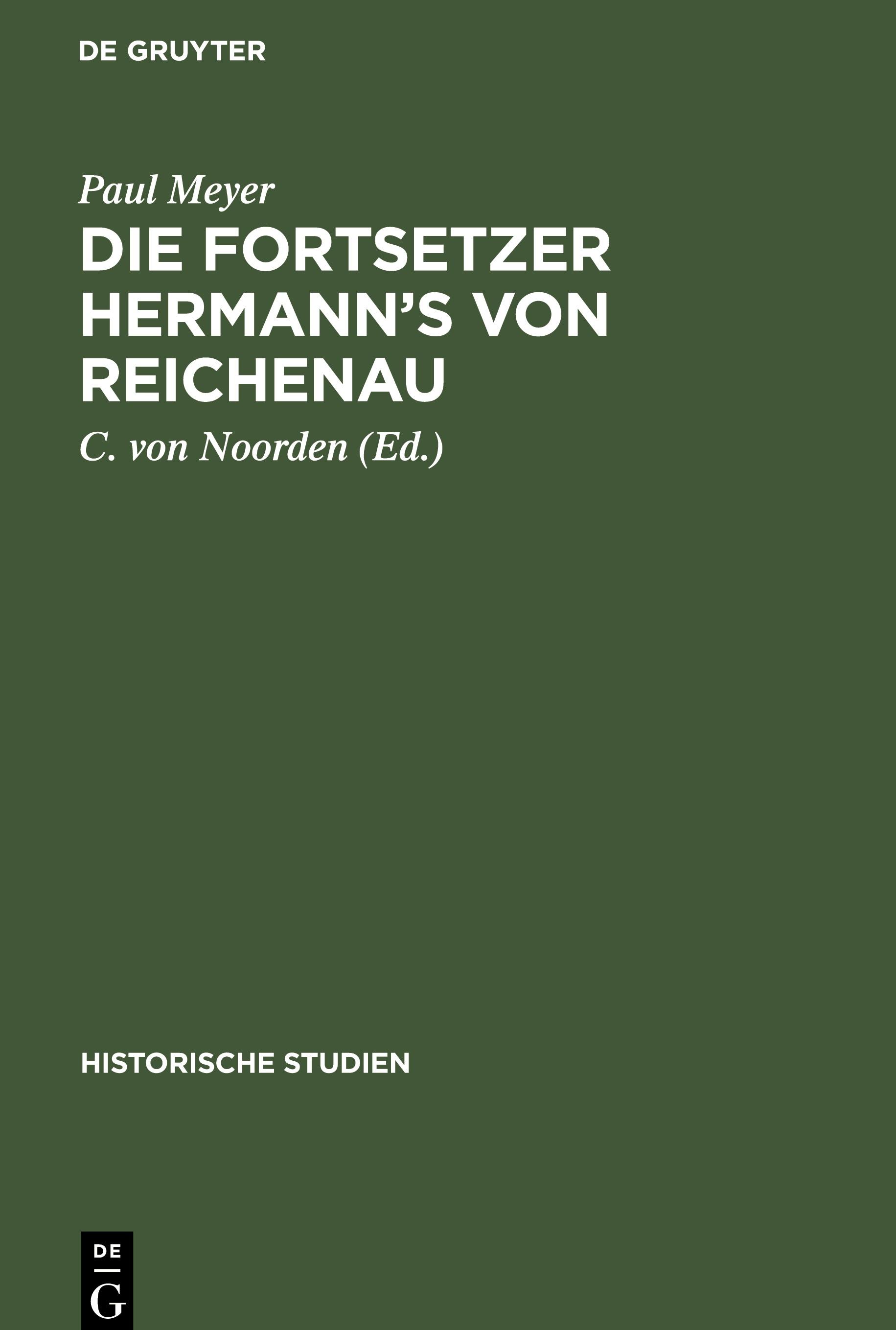 Die Fortsetzer Hermann¿s von Reichenau