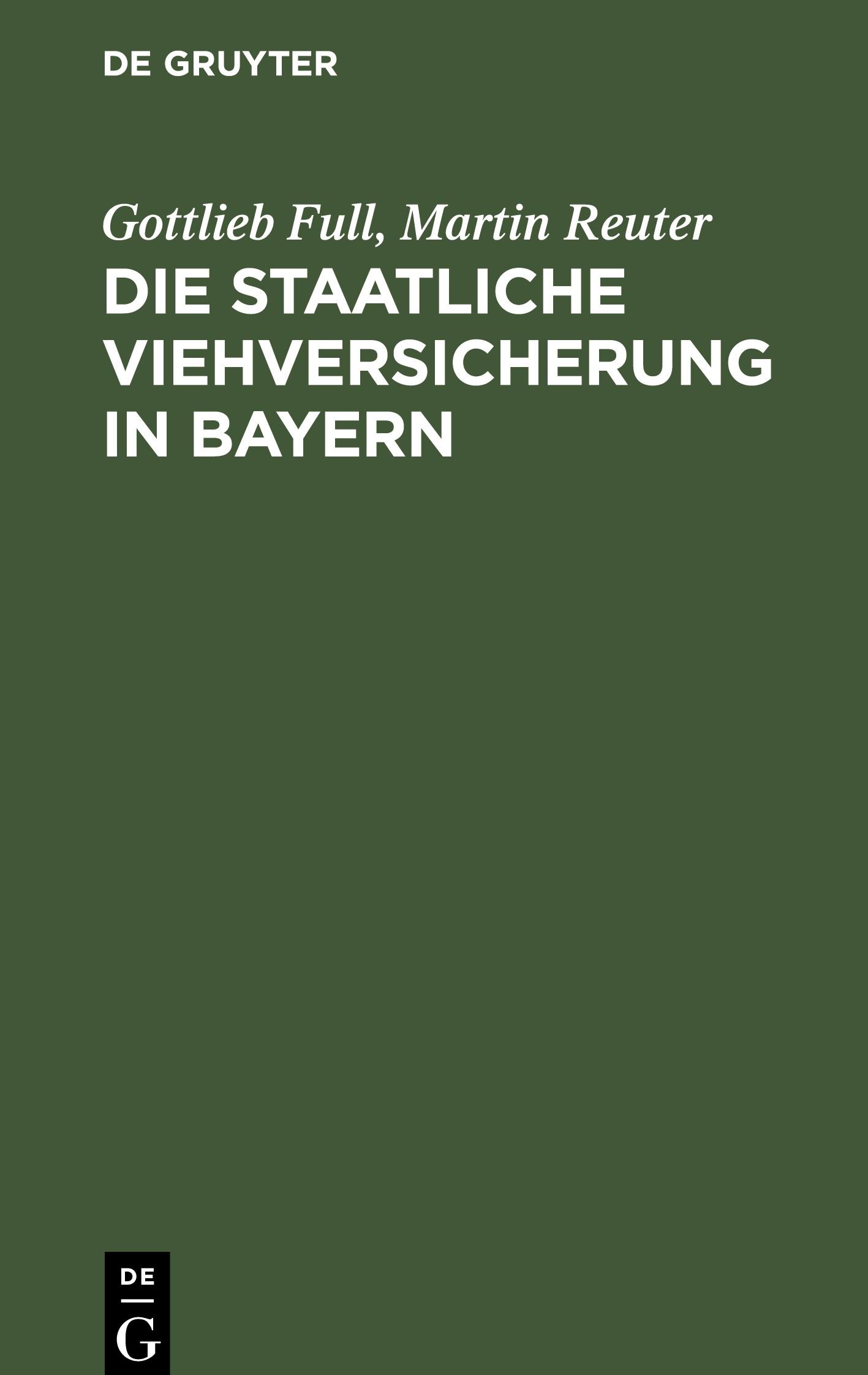 Die staatliche Viehversicherung in Bayern