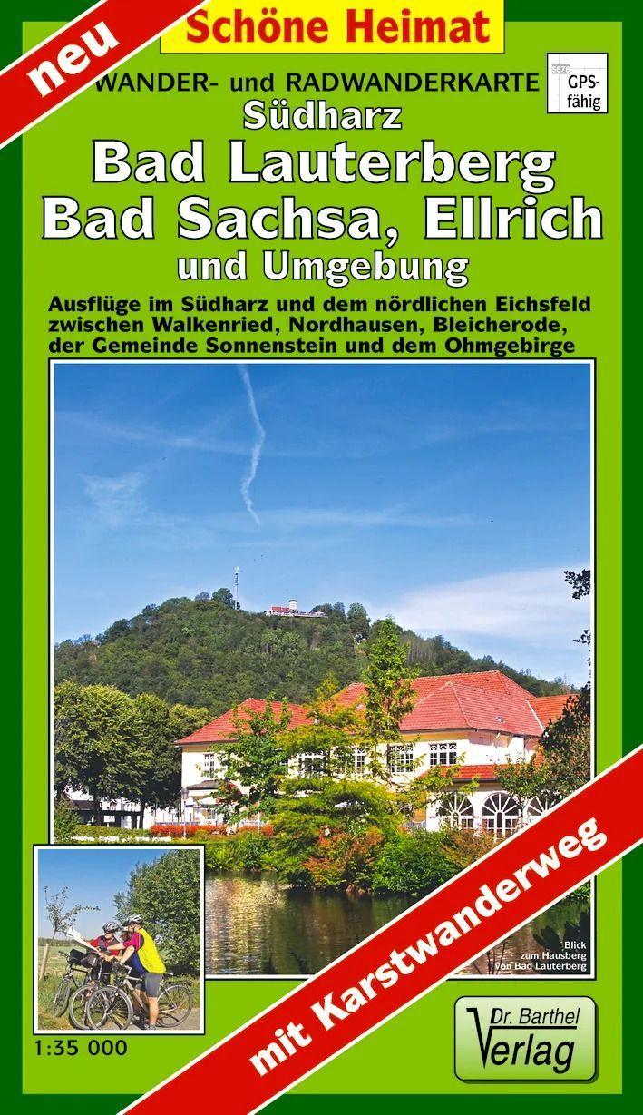 Wander- und Radwanderkarte Südharz, Bad Lauterberg, Bad Sachsa, Ellrich und Umgebung