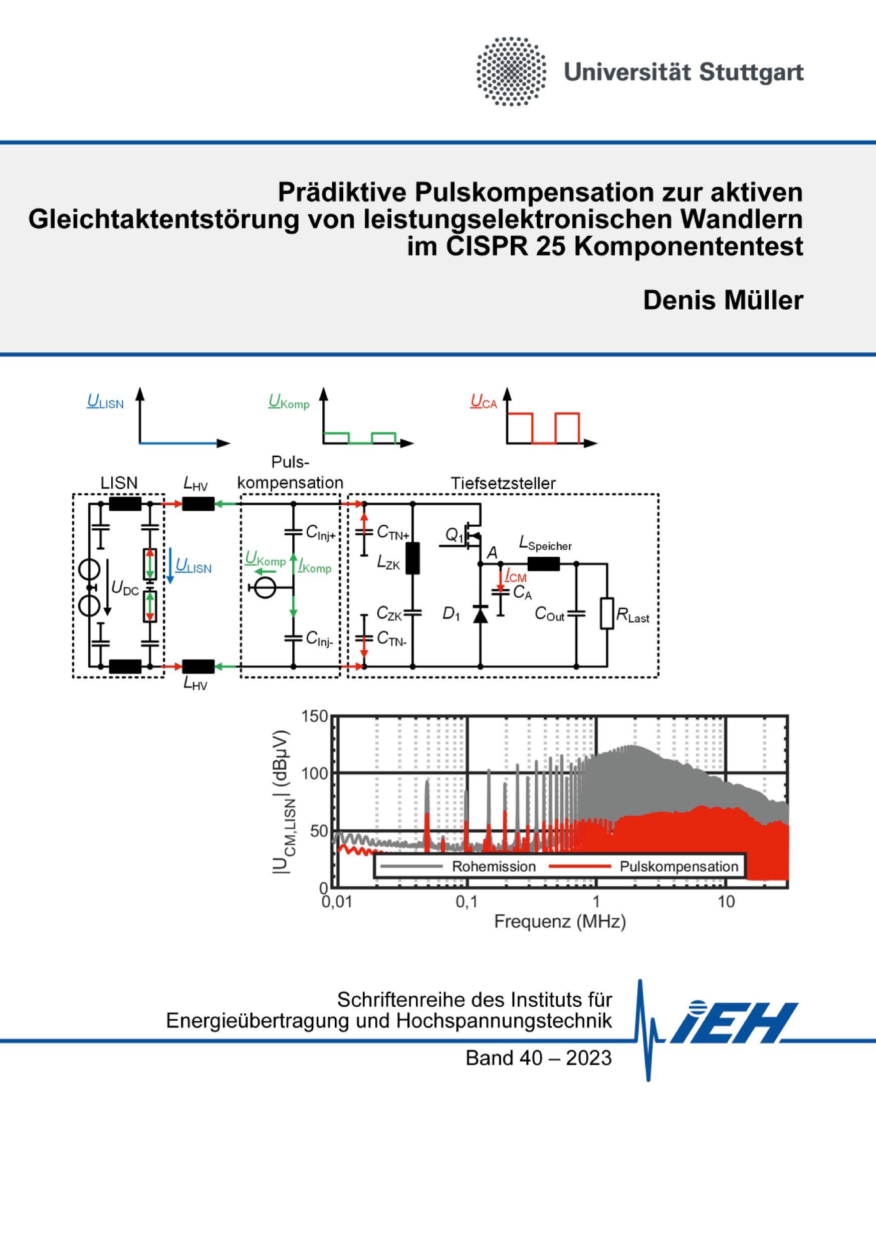 Prädiktive Pulskompensation zur aktiven Gleichtaktentstörung von leistungselektronischen Wandlern im CISPR 25 Komponententest