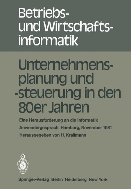 Unternehmensplanung und -steuerung in den 80er Jahren