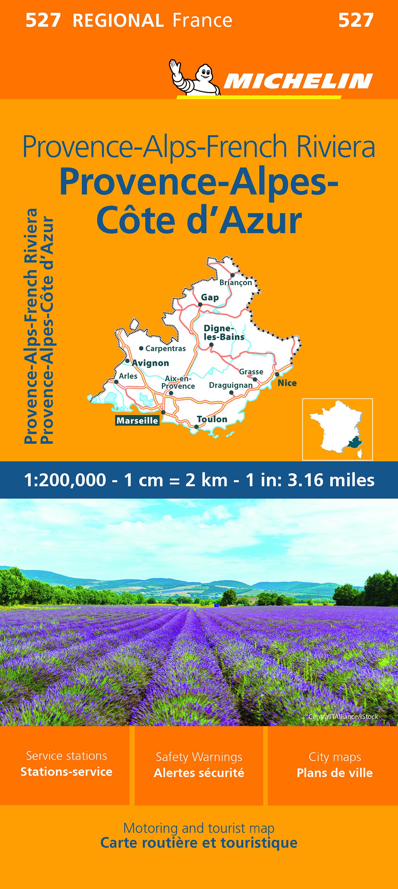 Provence- Alps - French Riviera - Michelin Regional Map 527