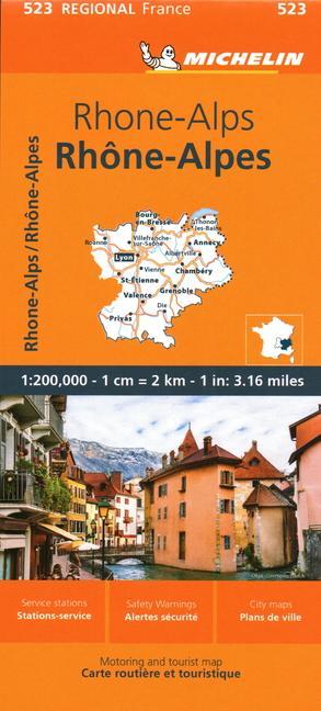 Rhone-Alps - Michelin Regional Map 523