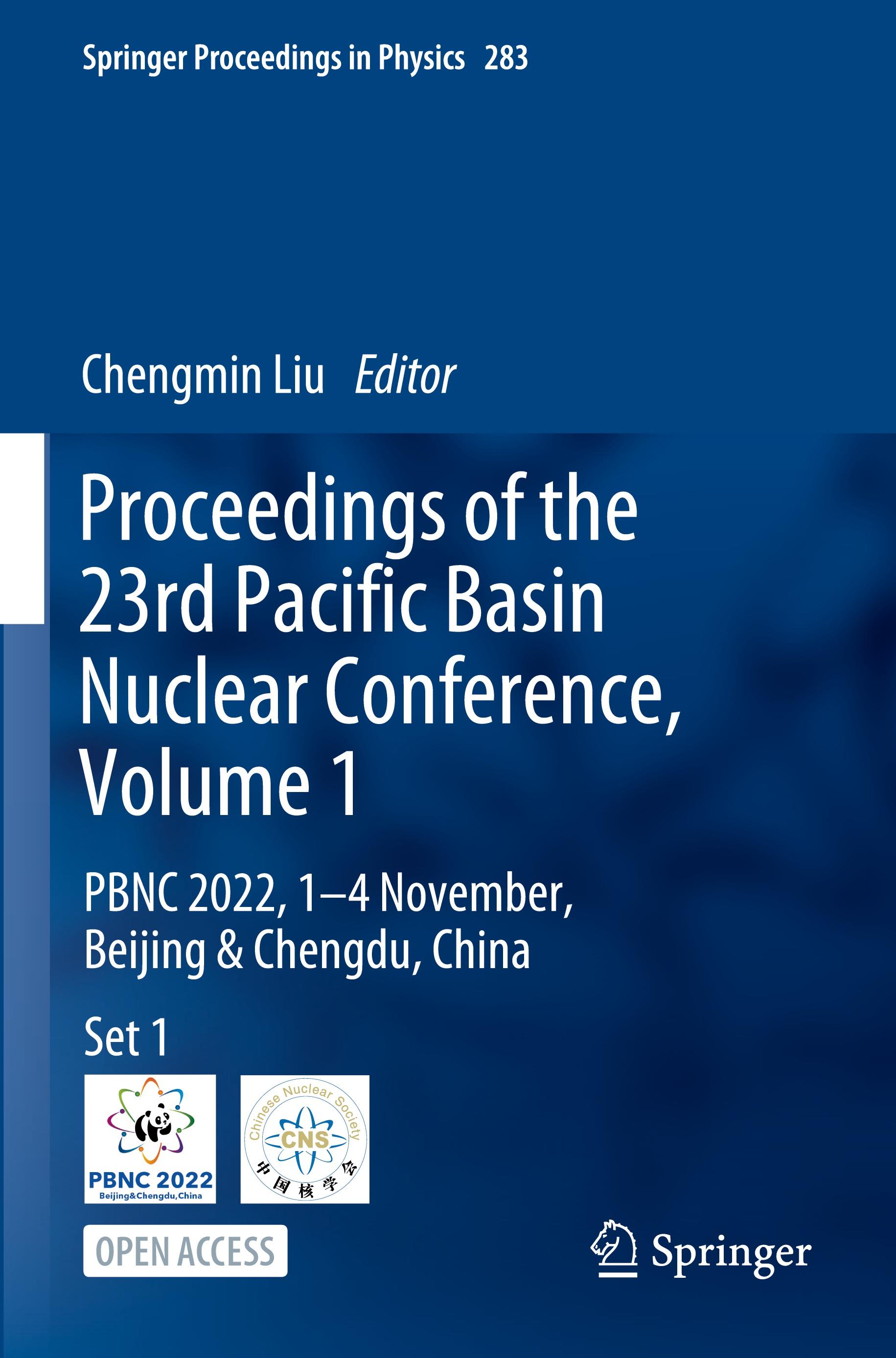 Proceedings of the 23rd Pacific Basin Nuclear Conference, Volume 1