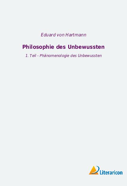 Philosophie des Unbewussten