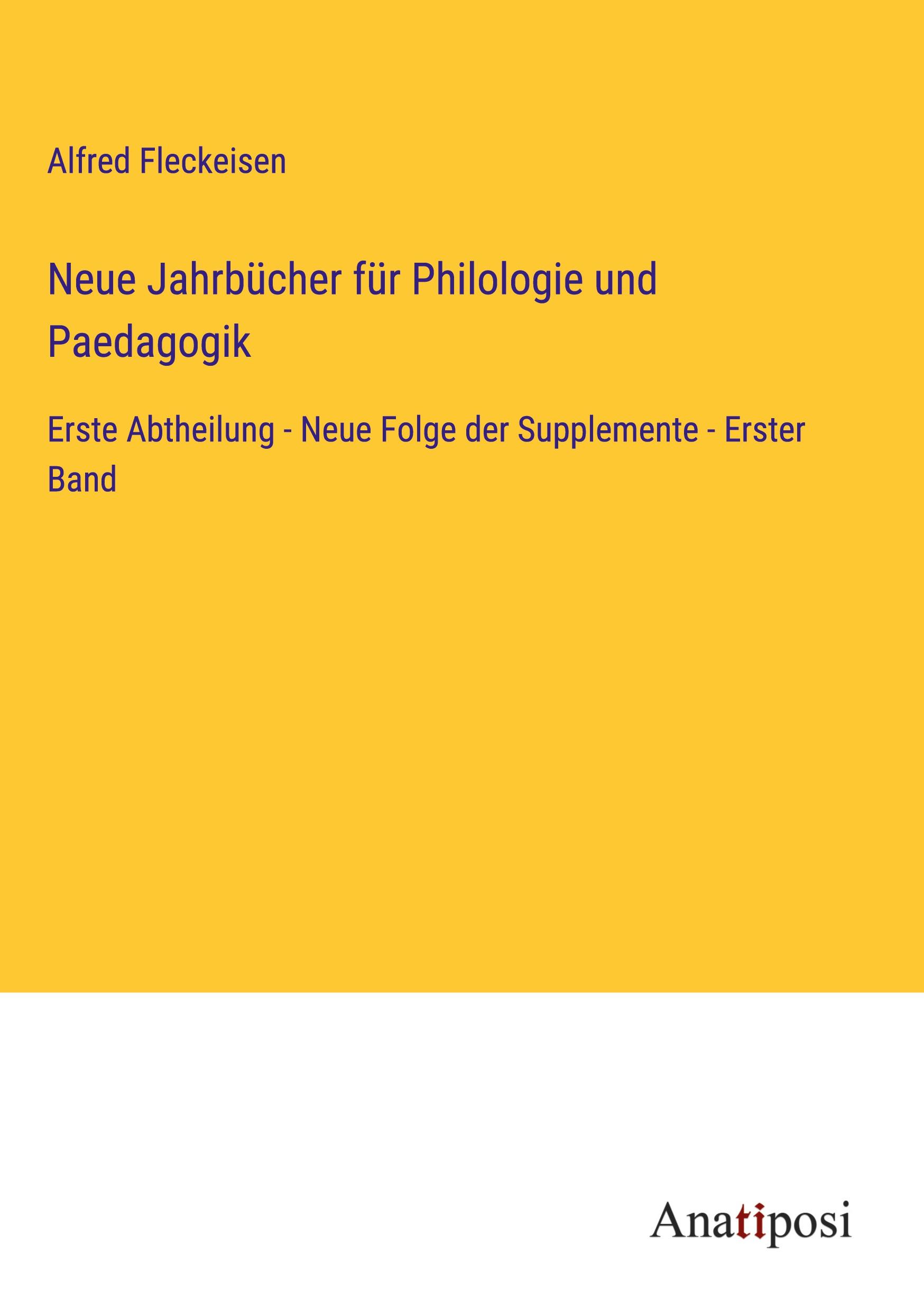 Neue Jahrbücher für Philologie und Paedagogik