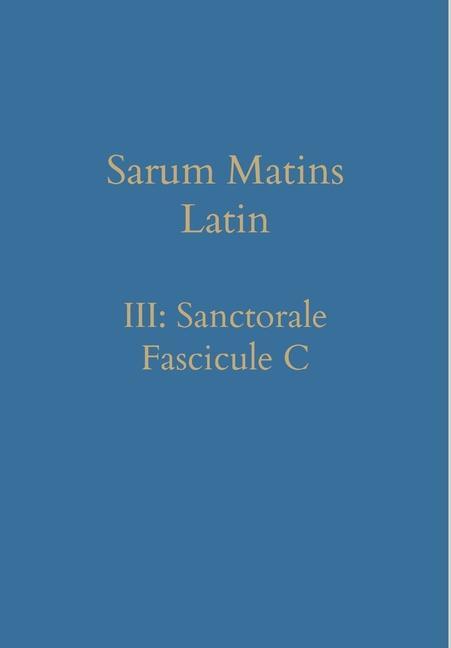 Sarum Matins Latin III