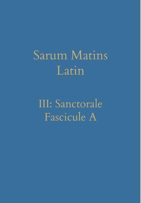 Sarum Matins Latin III