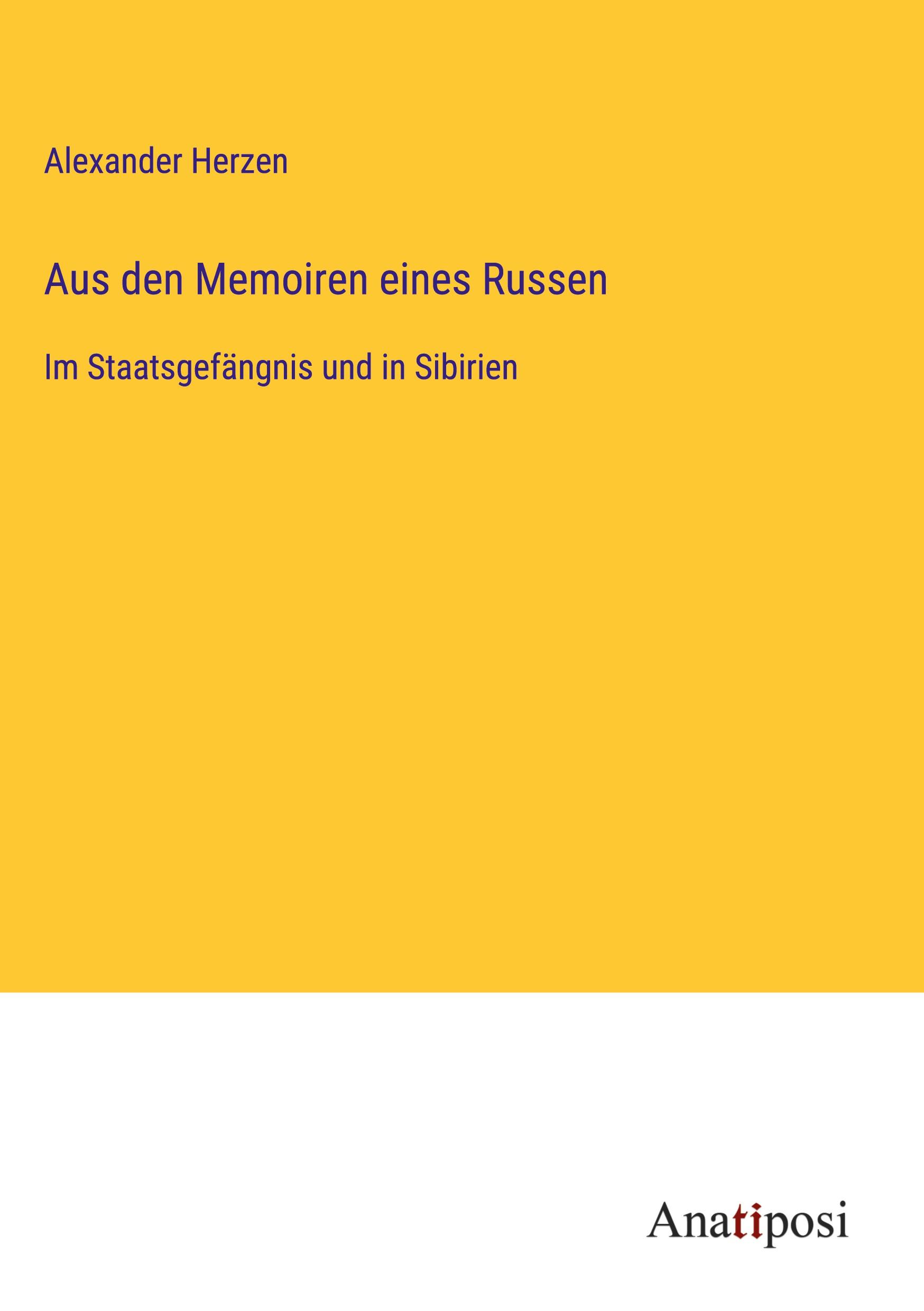 Aus den Memoiren eines Russen