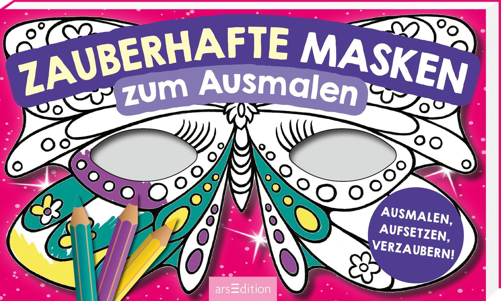 Zauberhafte Masken zum Ausmalen