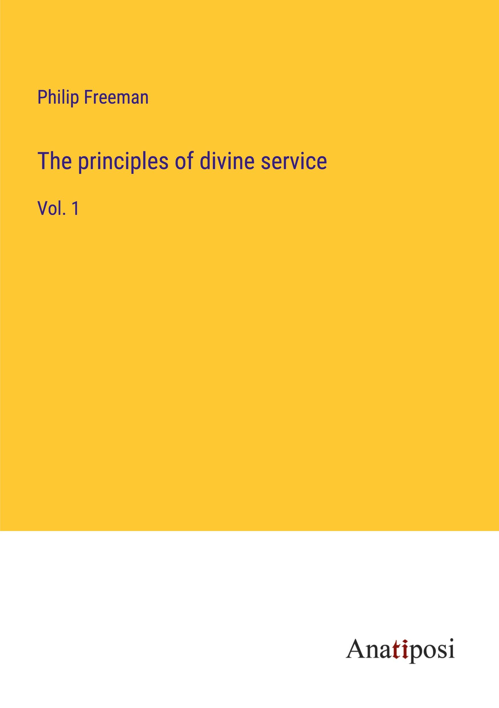 The principles of divine service