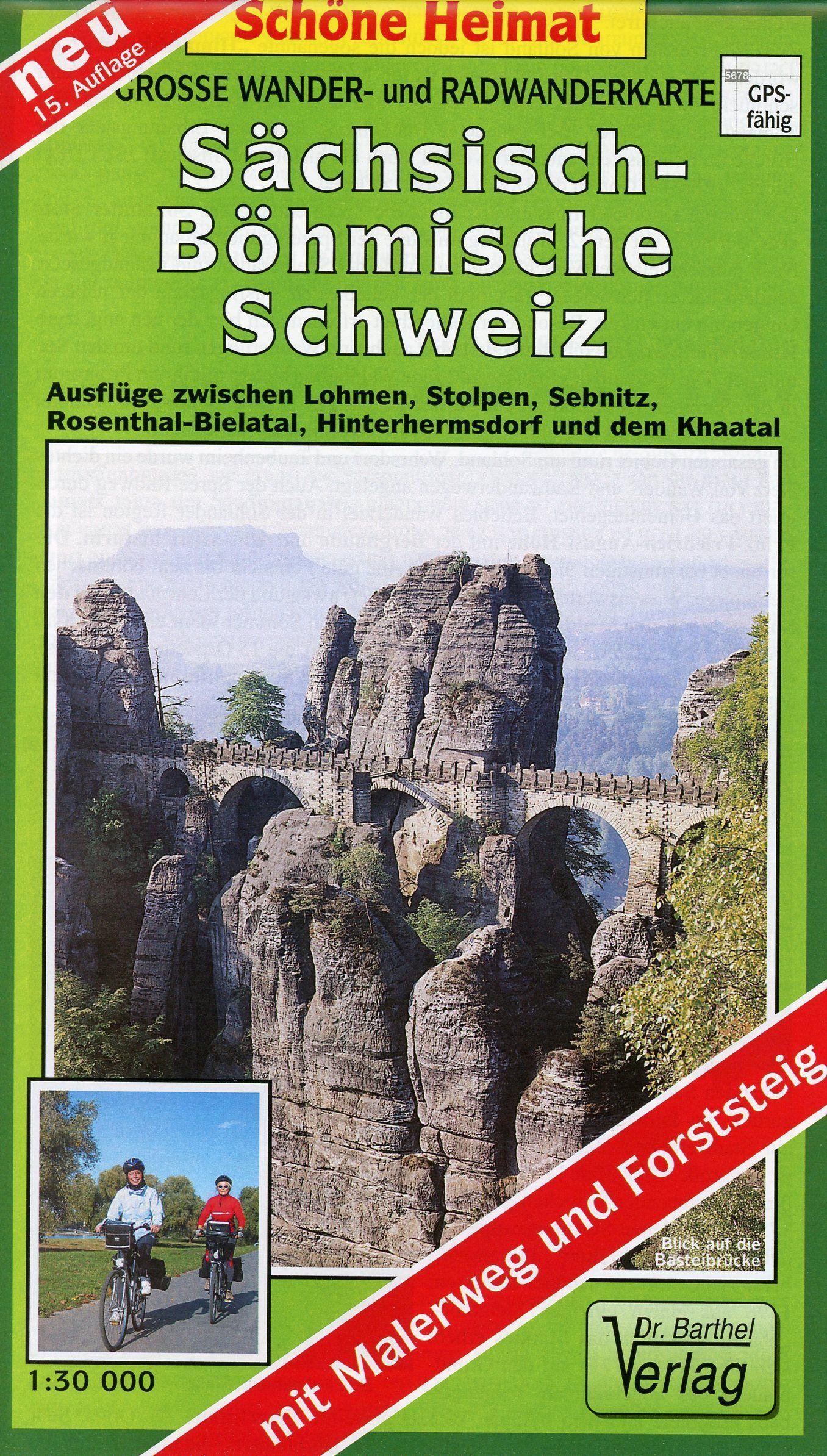 Große Wander- und Radwanderkarte Sächsisch-Böhmische Schweiz