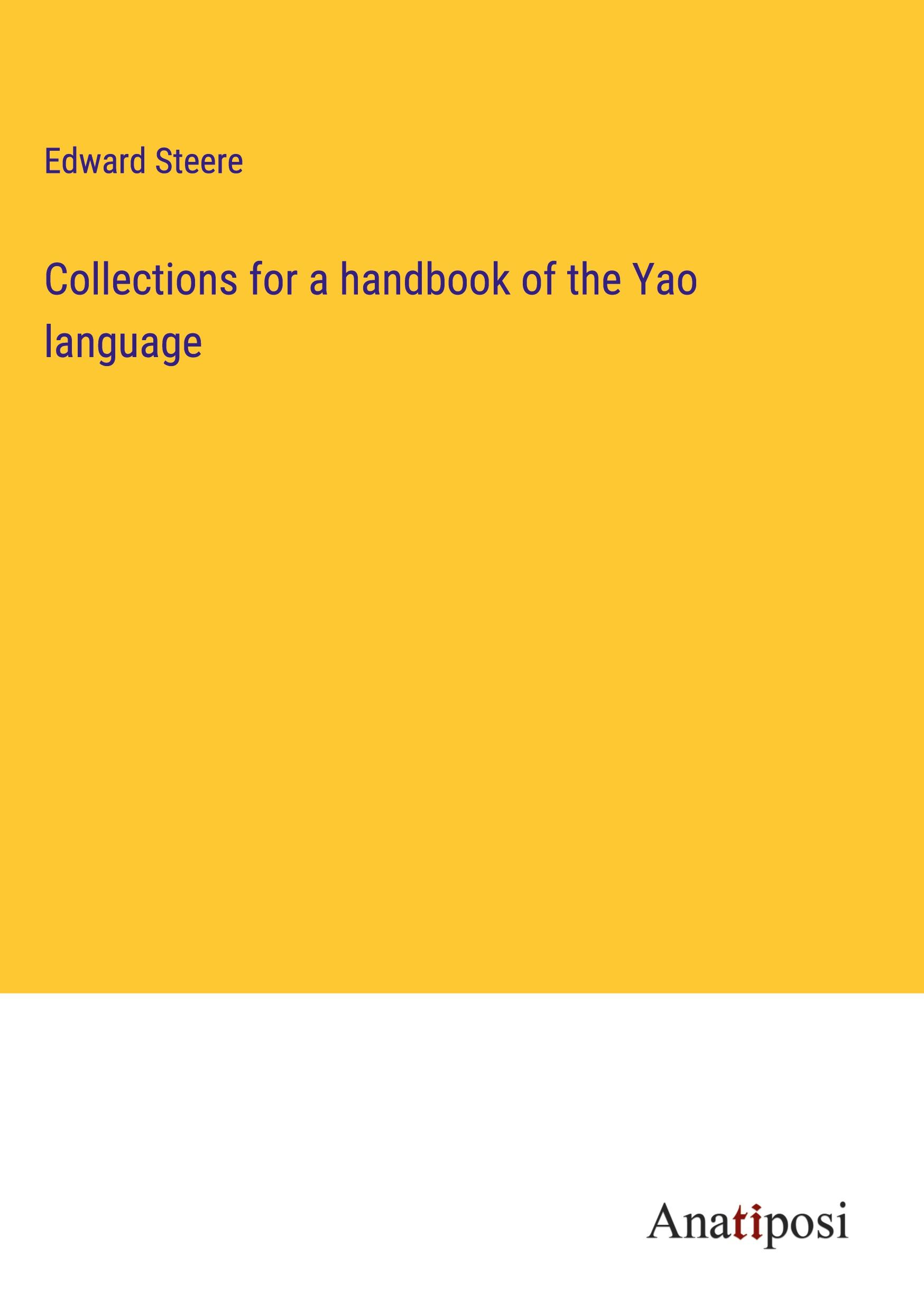 Collections for a handbook of the Yao language