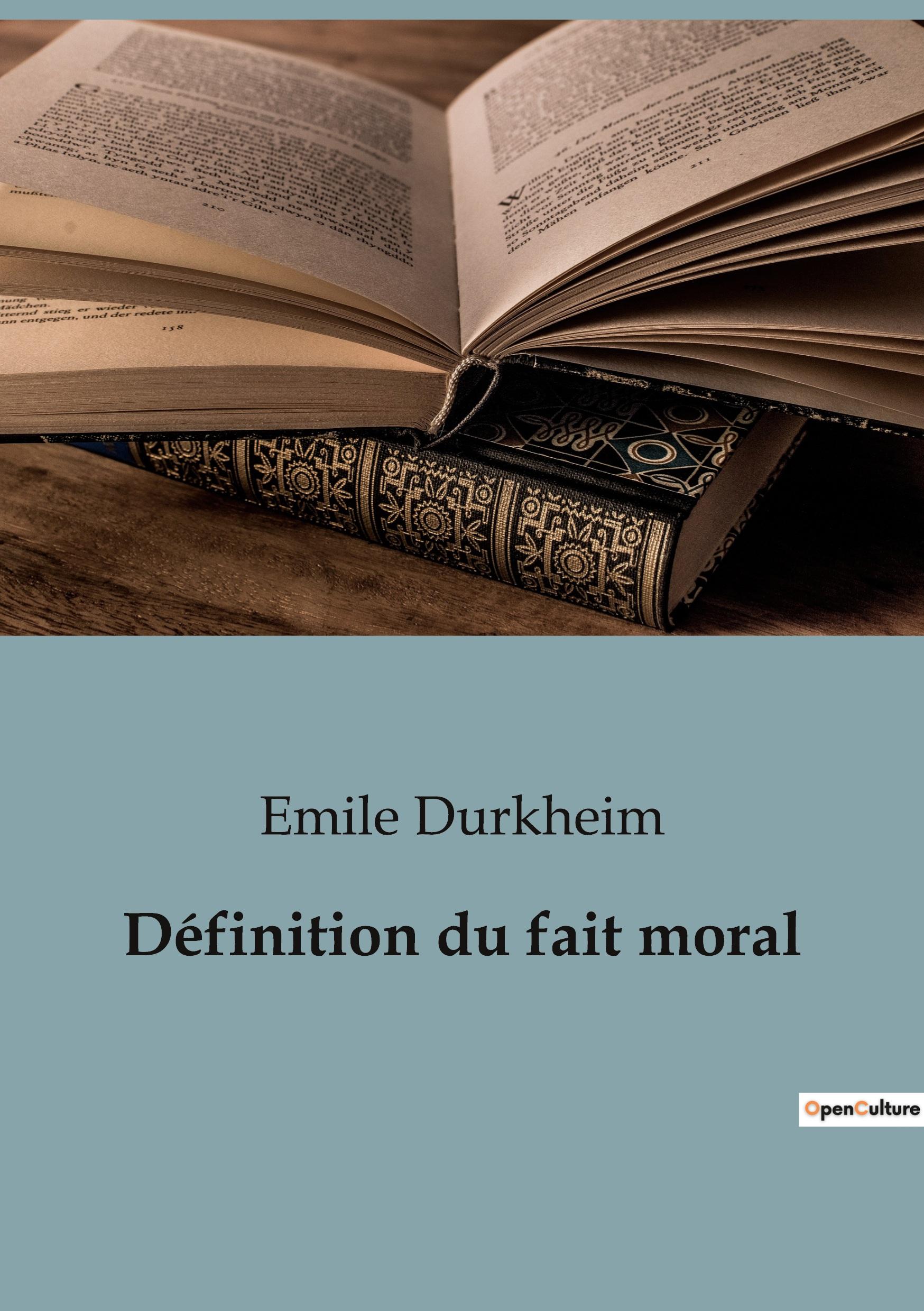 Définition du fait moral