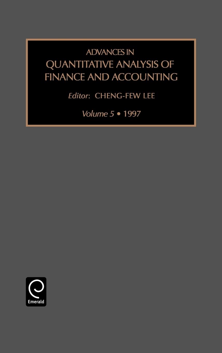 Advances in Quantitative Analysis of Finance and Accounting