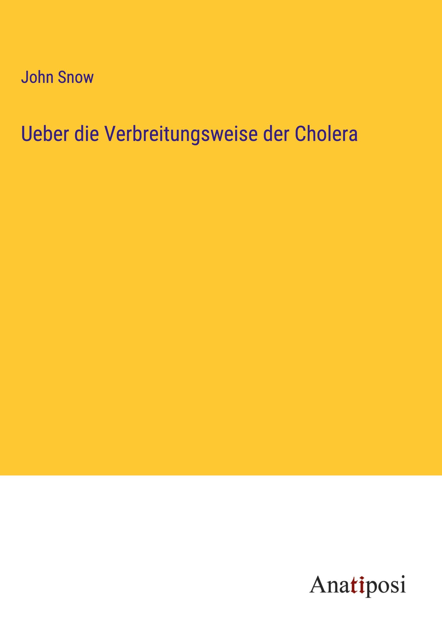 Ueber die Verbreitungsweise der Cholera