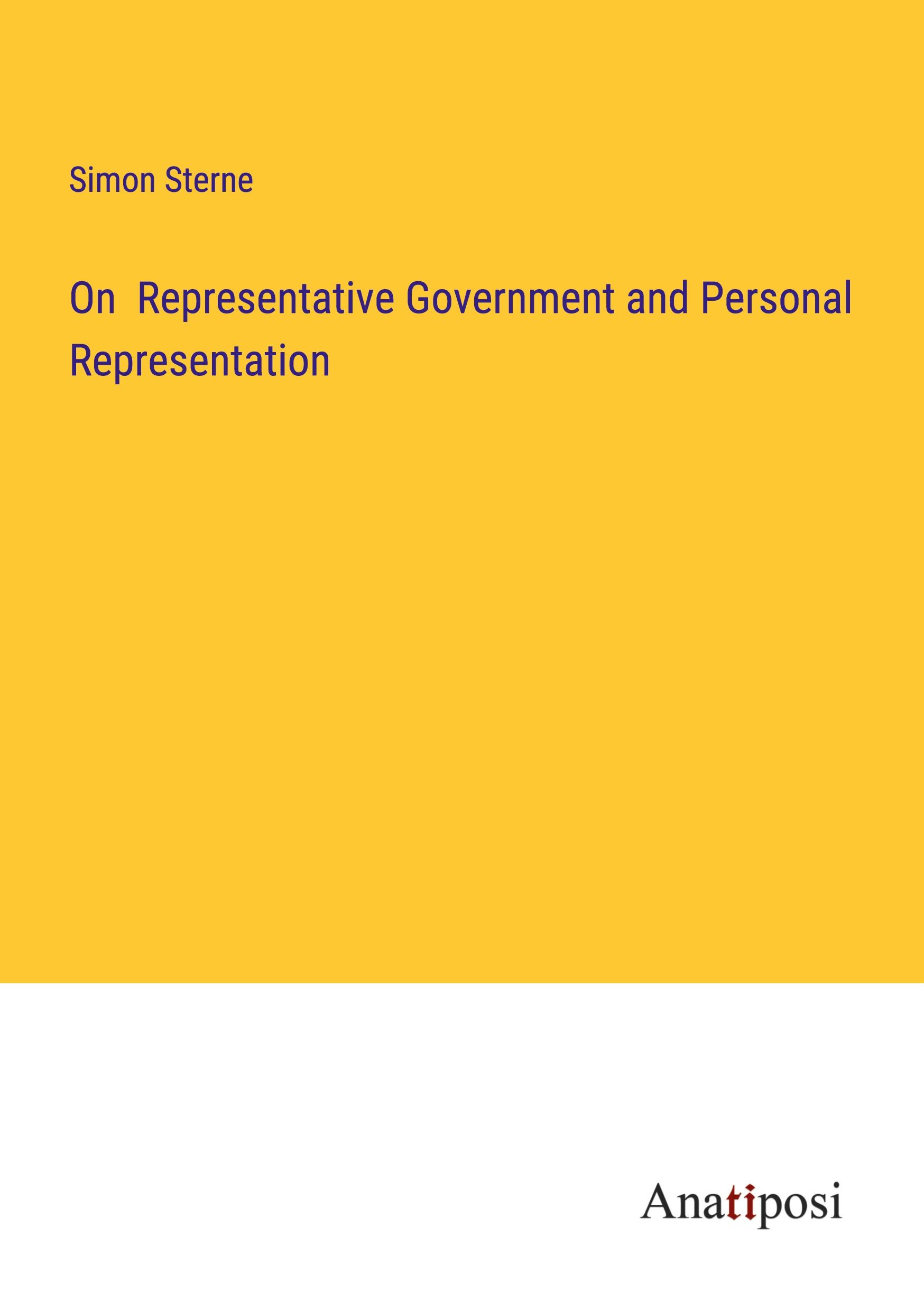 On  Representative Government and Personal Representation