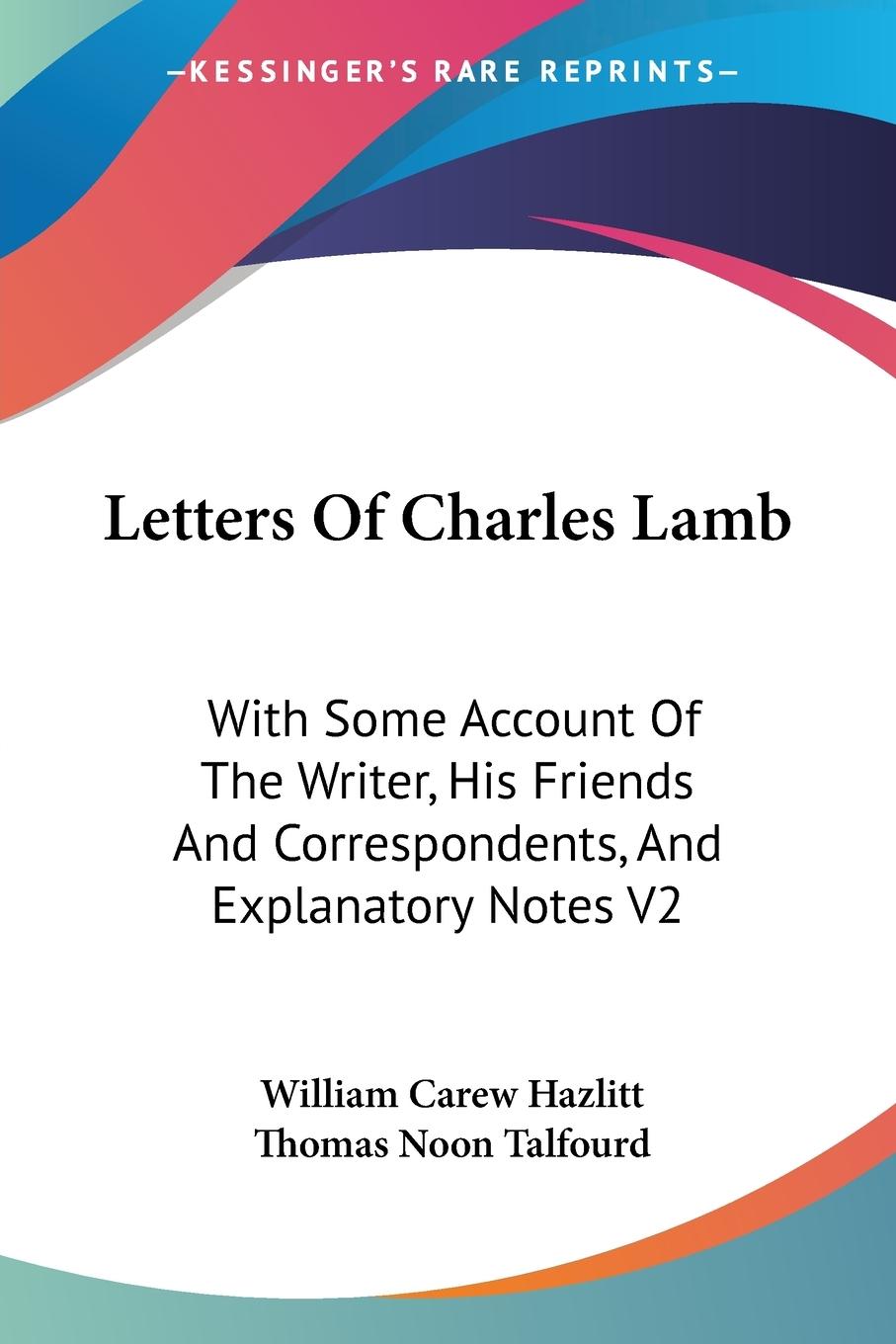 Letters Of Charles Lamb