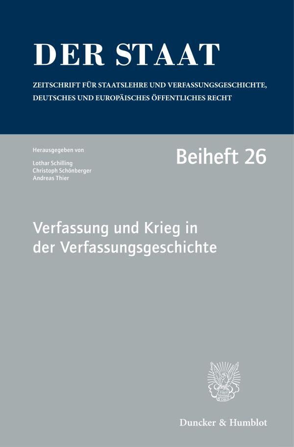 Verfassung und Krieg in der Verfassungsgeschichte.