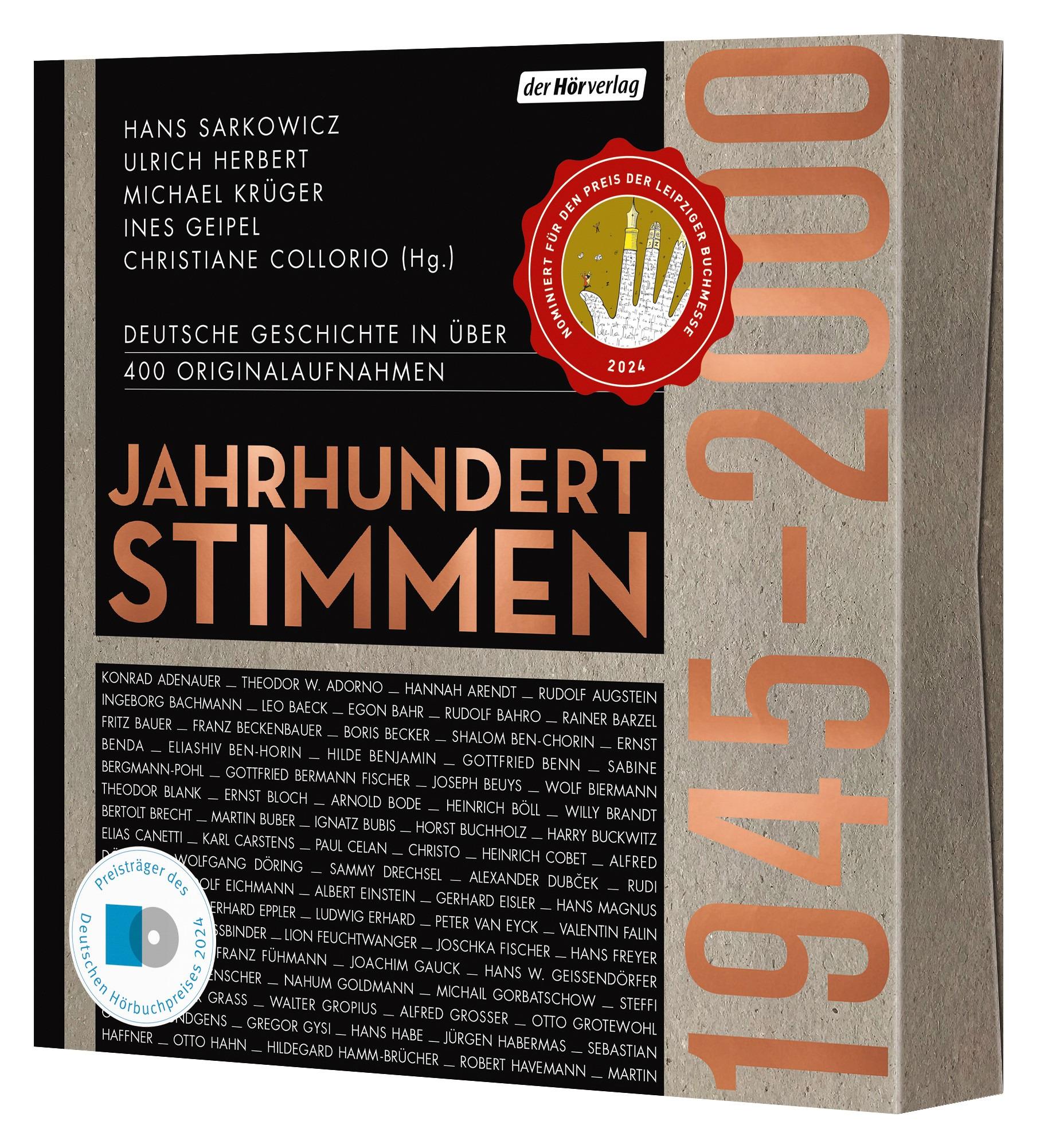 Jahrhundertstimmen 1945-2000 - Deutsche Geschichte in über 400 Originalaufnahmen