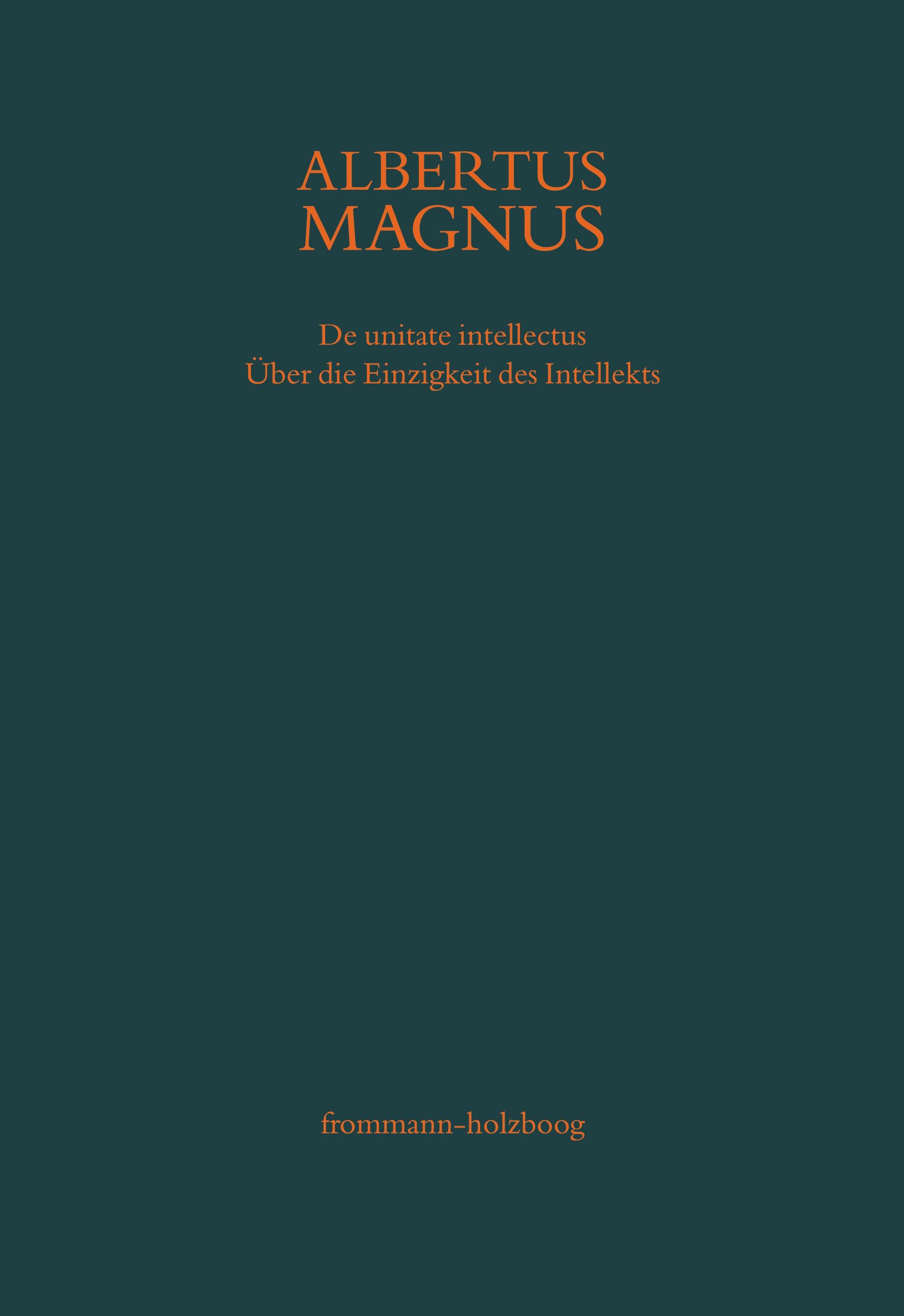 Albertus Magnus. De unitate intellectus