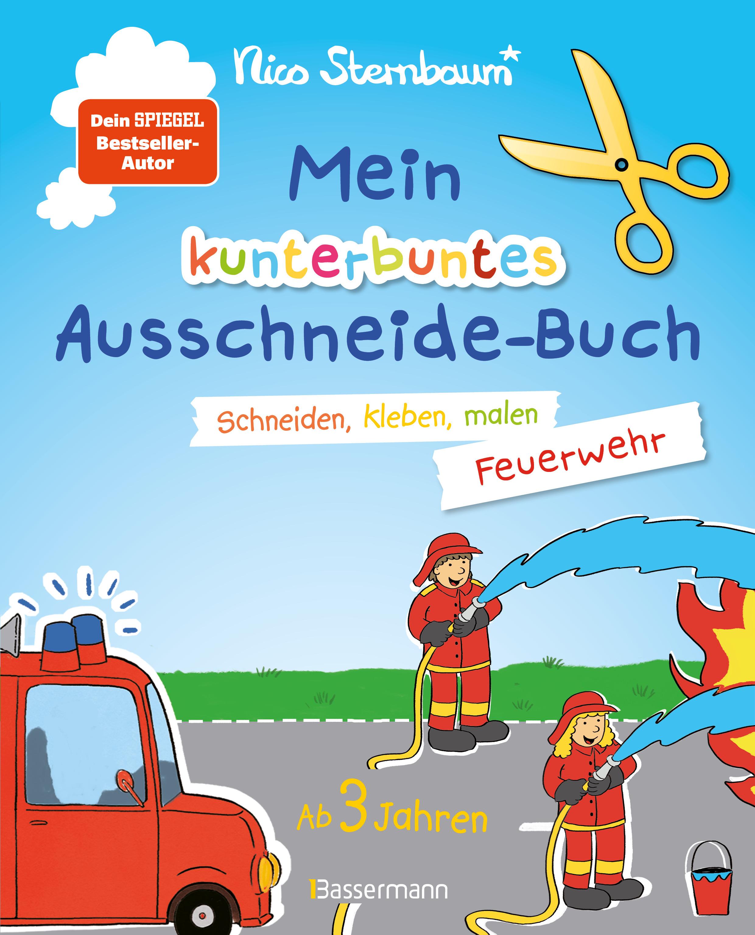 Mein kunterbuntes Ausschneidebuch - Feuerwehr. Schneiden, kleben, malen ab 3 Jahren