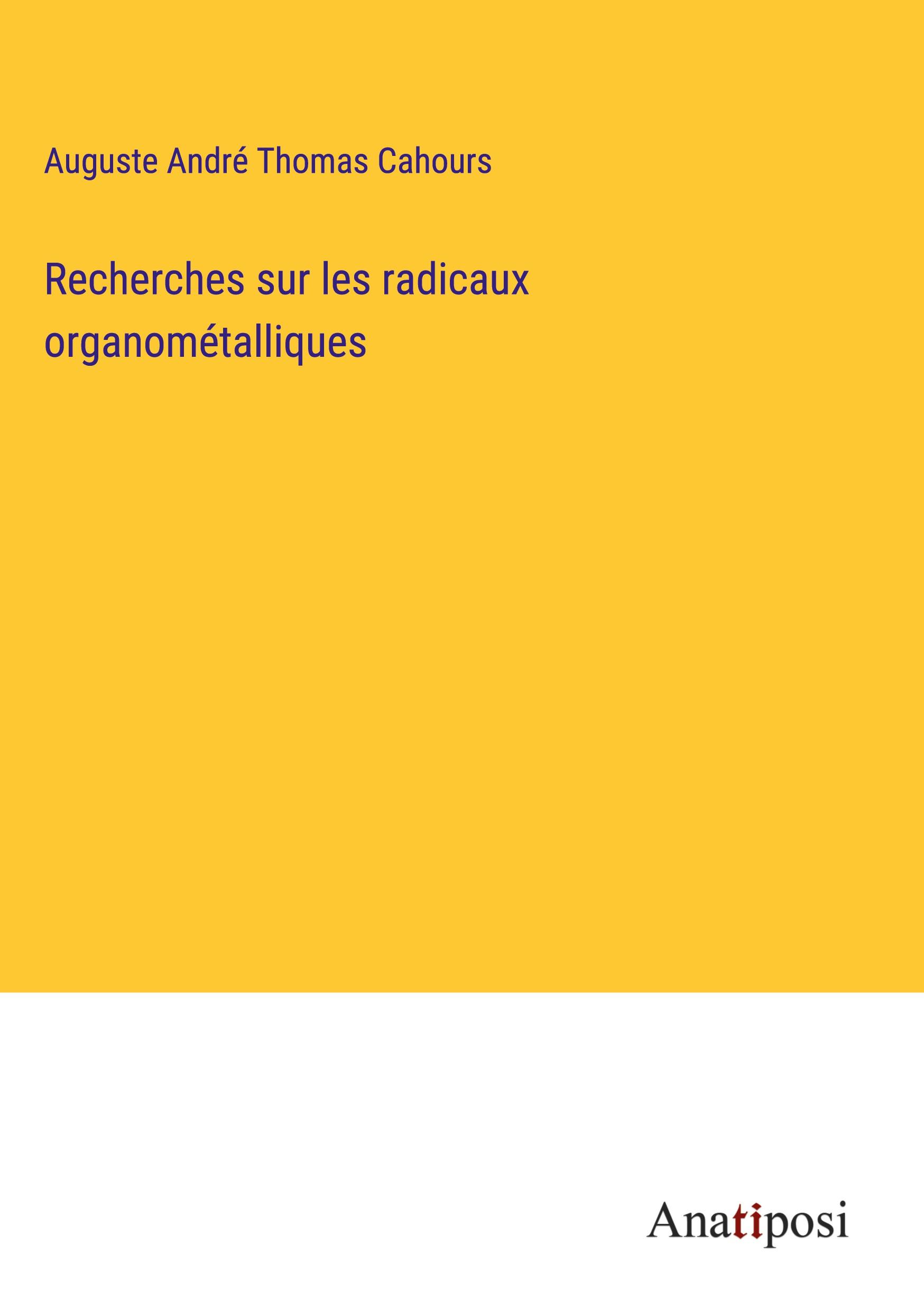 Recherches sur les radicaux organométalliques