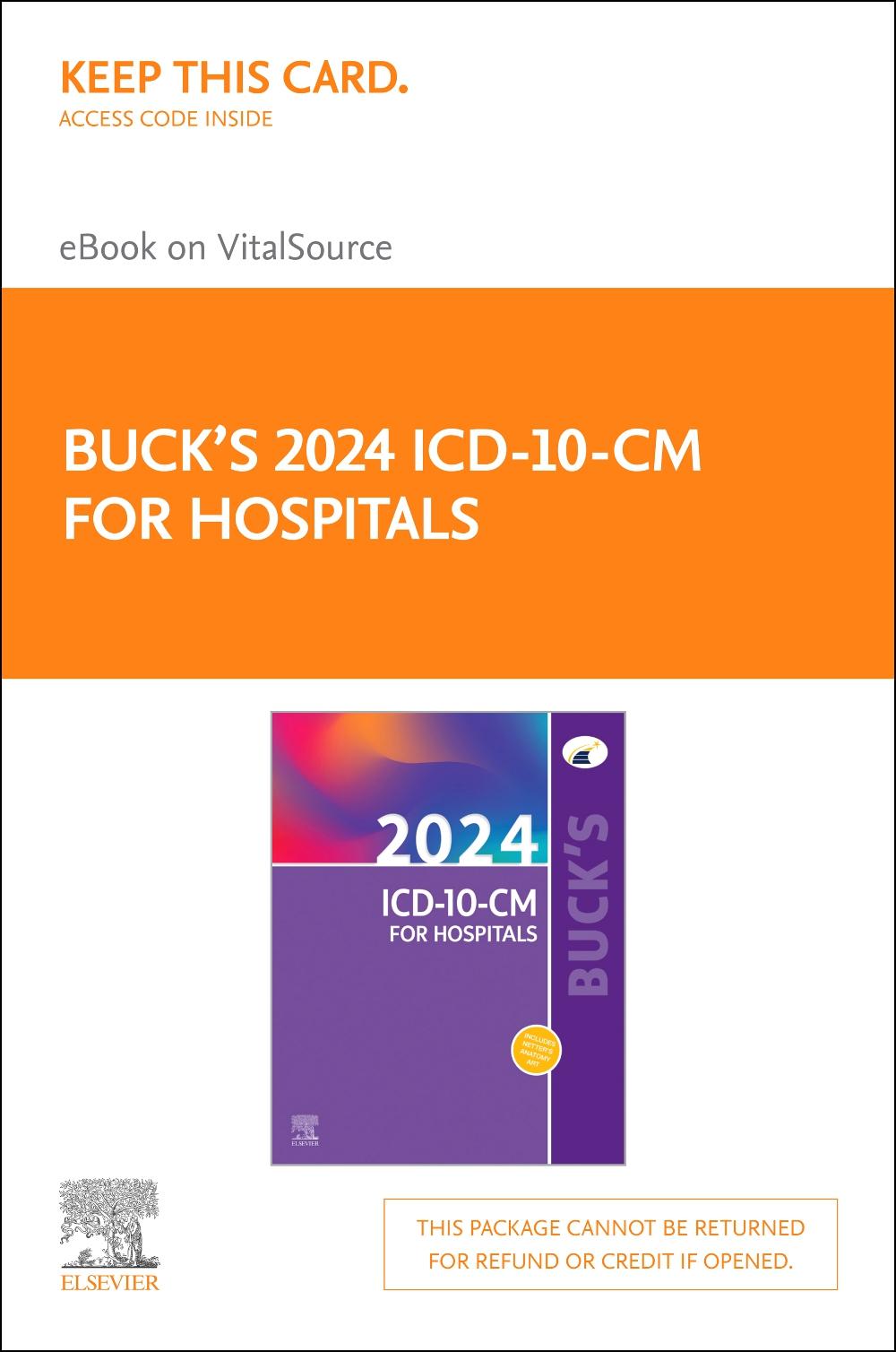 Buck's 2024 ICD-10-CM for Hospitals - Elsevier E-Book on Vitalsource (Retail Access Card)