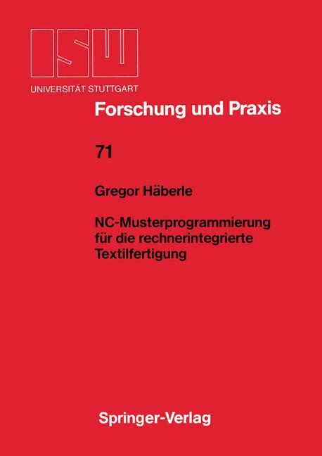 NC-Musterprogrammierung für die rechnerintegrierte Textilfertigung