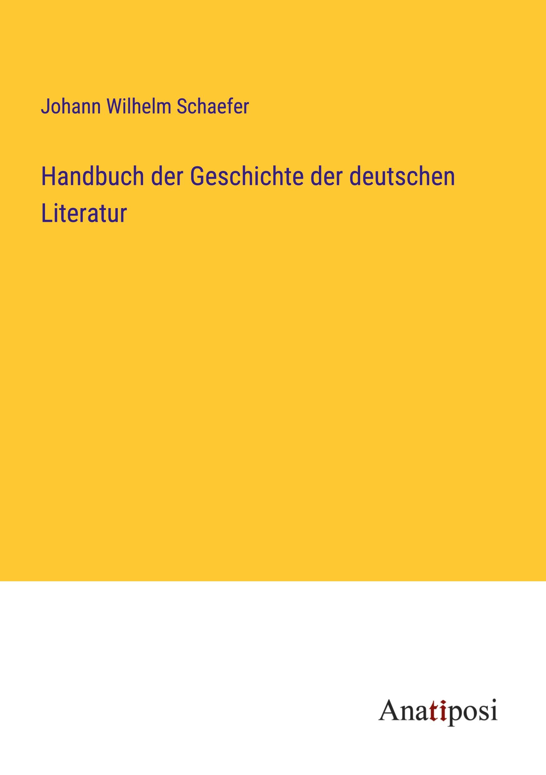 Handbuch der Geschichte der deutschen Literatur